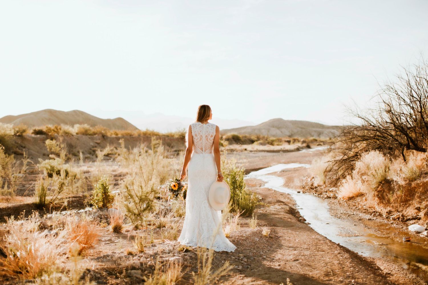 Bridal Portraits at Santa Elena Canyon in Big Bend by Cali Layton Photography, a Texas Wedding Photographer.