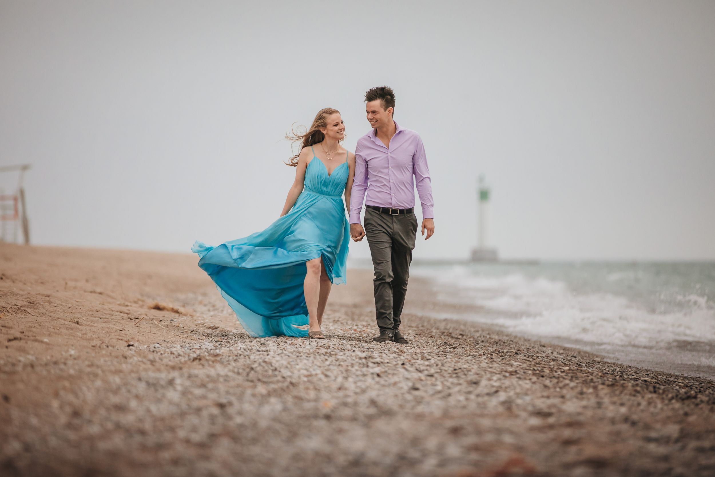 Grand Bend Beach Ontario engagement photos by Shawn Van Daele