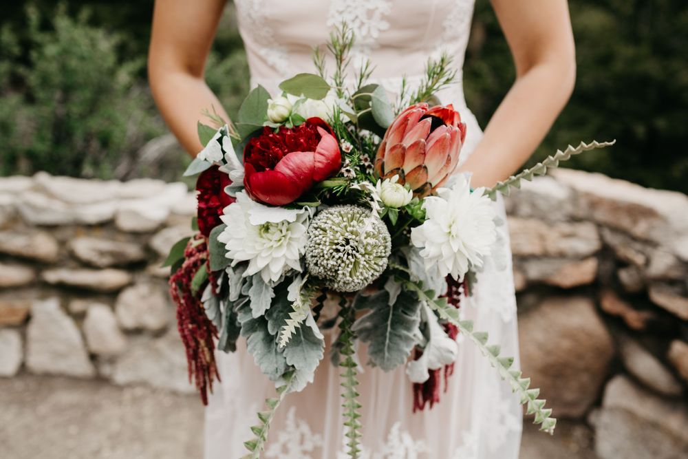 Gorgeous wedding bouquet Breckenridge Colorado Wedding