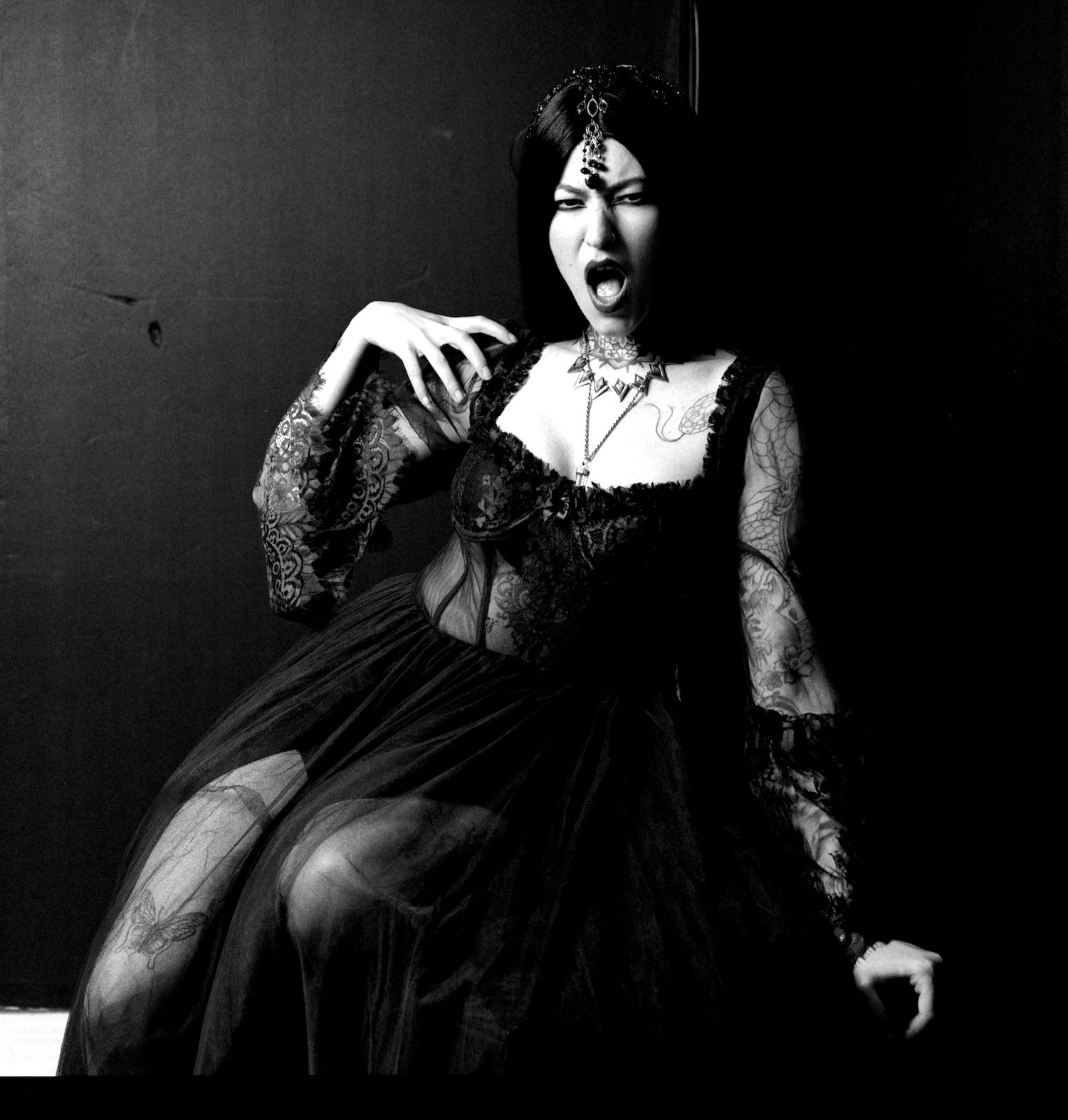 Photograph of model Ana Maria Georgia during Shoot 4 of Project Vampirique (#projectvampirique)