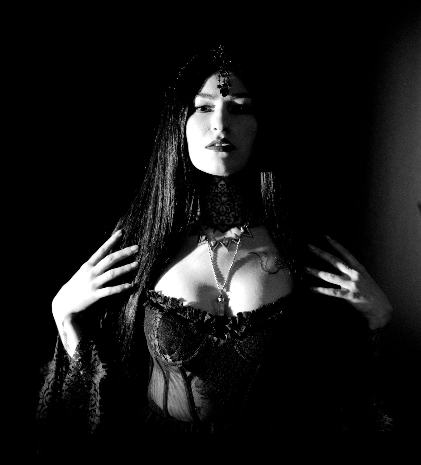 Photograph of model Ana Maria Georgia during Shoot 4 of Project Vampirique (#projectvampirique)
