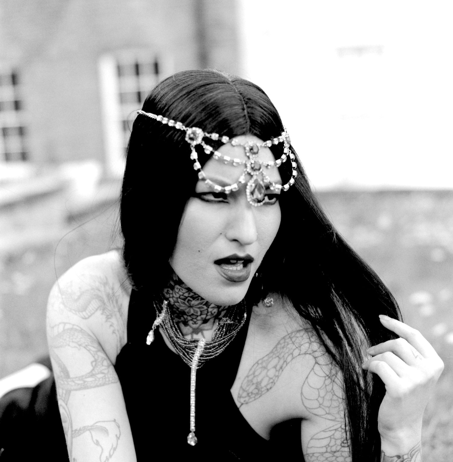Photograph of model Ana Maria Georgia during Shoot 4 of Project Vampirique (#projectvampirique)