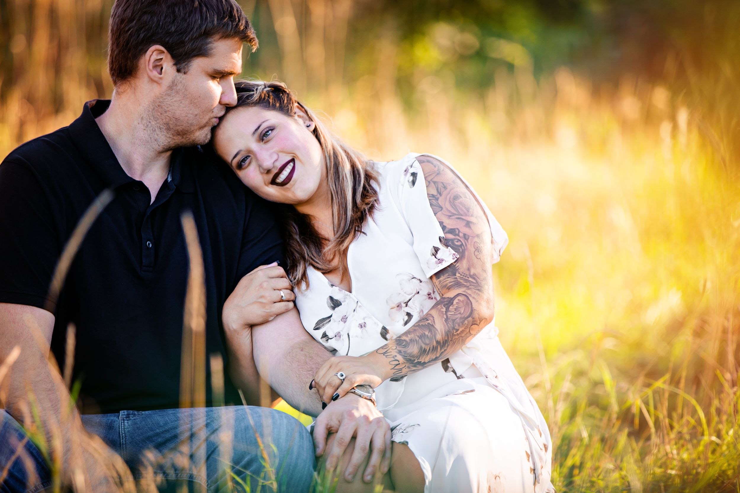 Cute and quirky engagement photos at Fanshawe Conservation Area London Ontario by wedding photographer Shawn Van Daele
