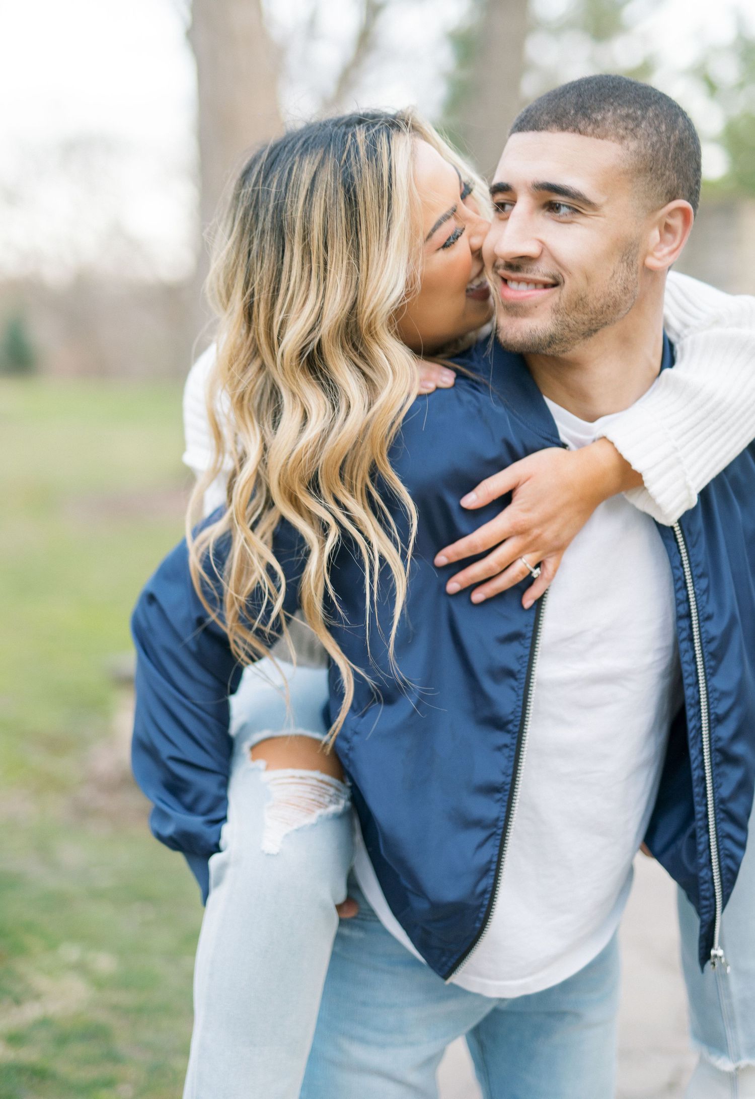Light and airy film engagement Session at the Rose Gardens and Art Center in Des Moines, Iowa