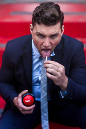 Actor Christian James Smoking in Suit Men's Fashion Trends Handball Court Venice Beach Interview Magazine