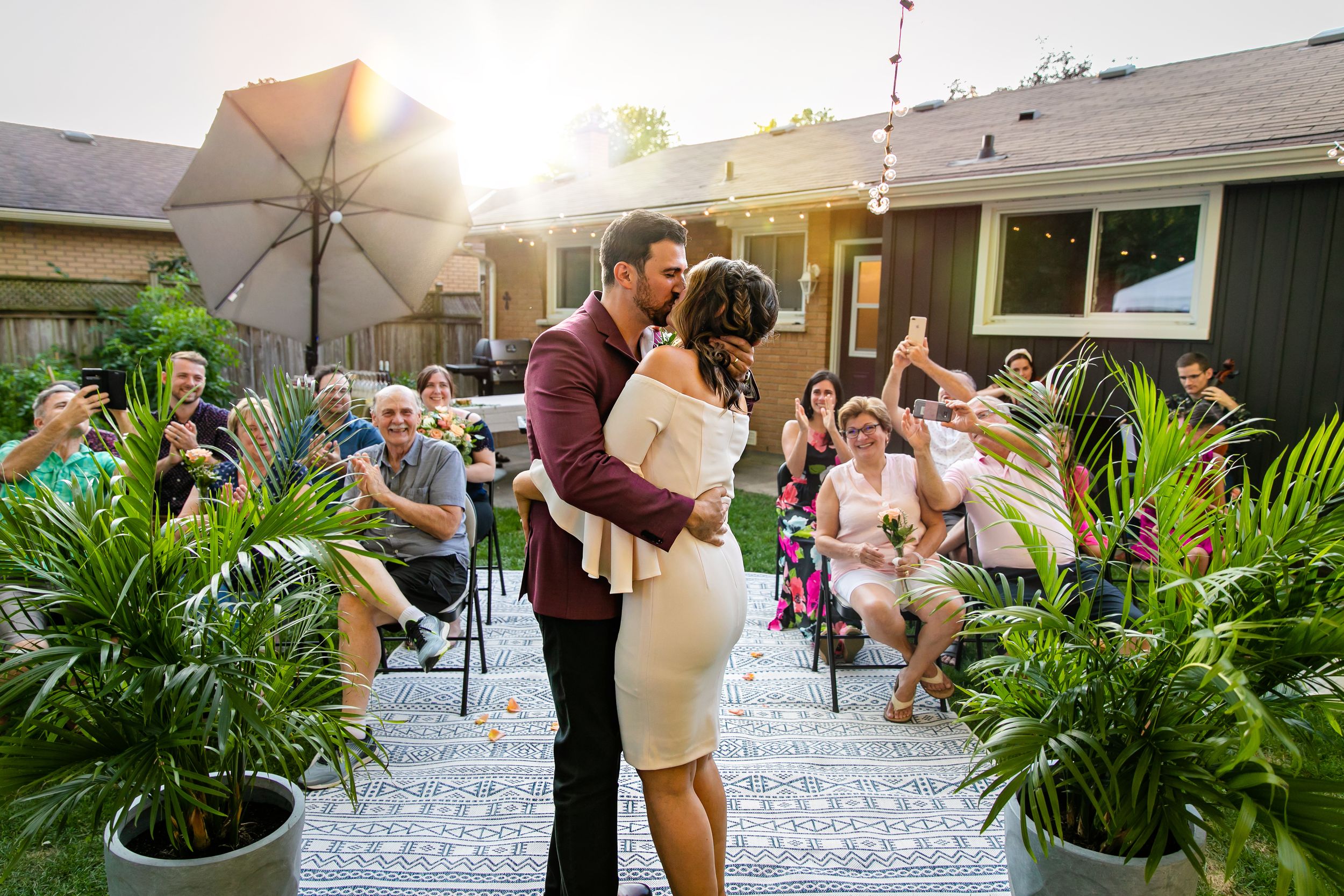 London Ontario Surprise Backyard Pop Wedding Photography by Shawn Van Daele