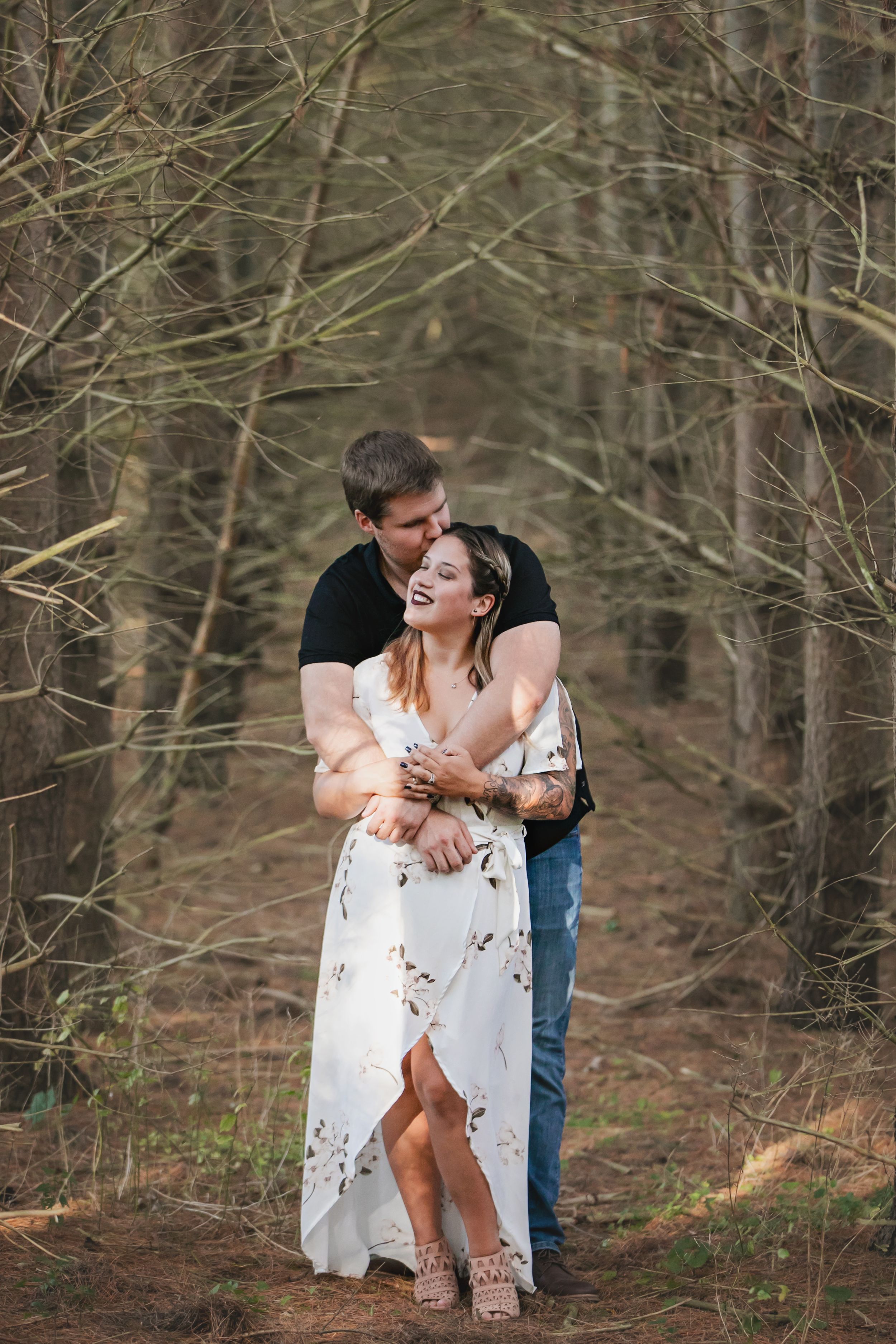 Cute and quirky engagement photos at Fanshawe Conservation Area London Ontario by wedding photographer Shawn Van Daele