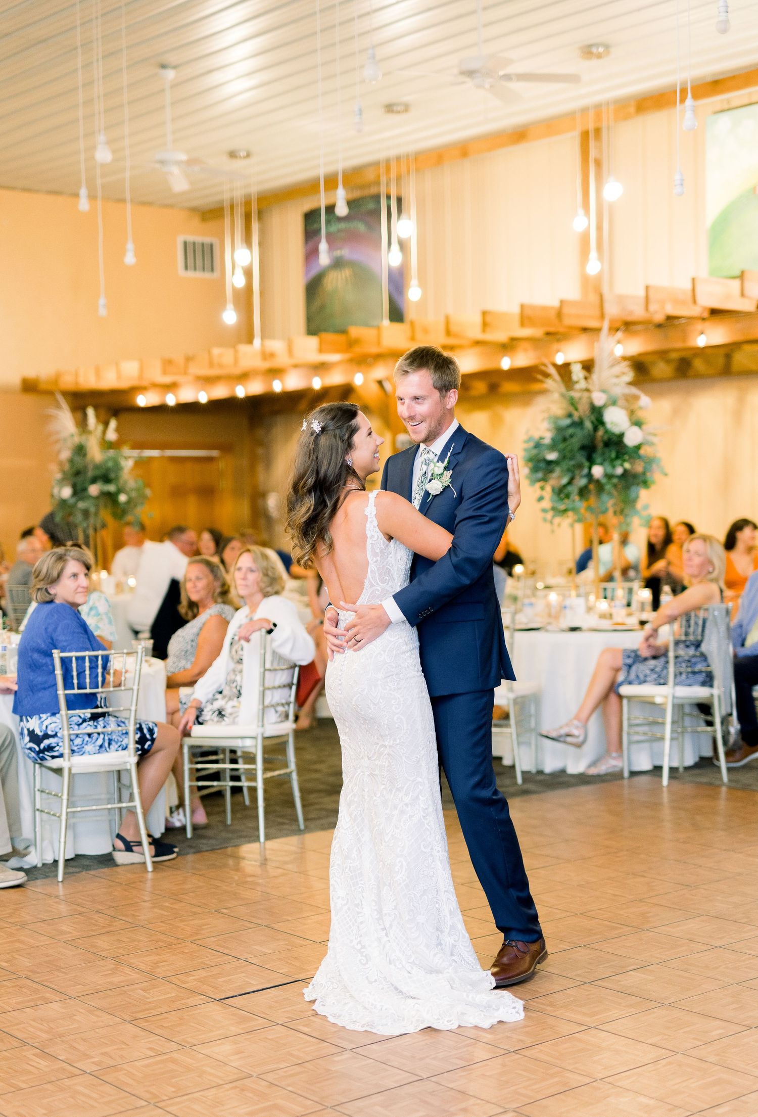 Vineyard photos with white willow events at Prairie Moon Winery wedding in Ames, Iowa
