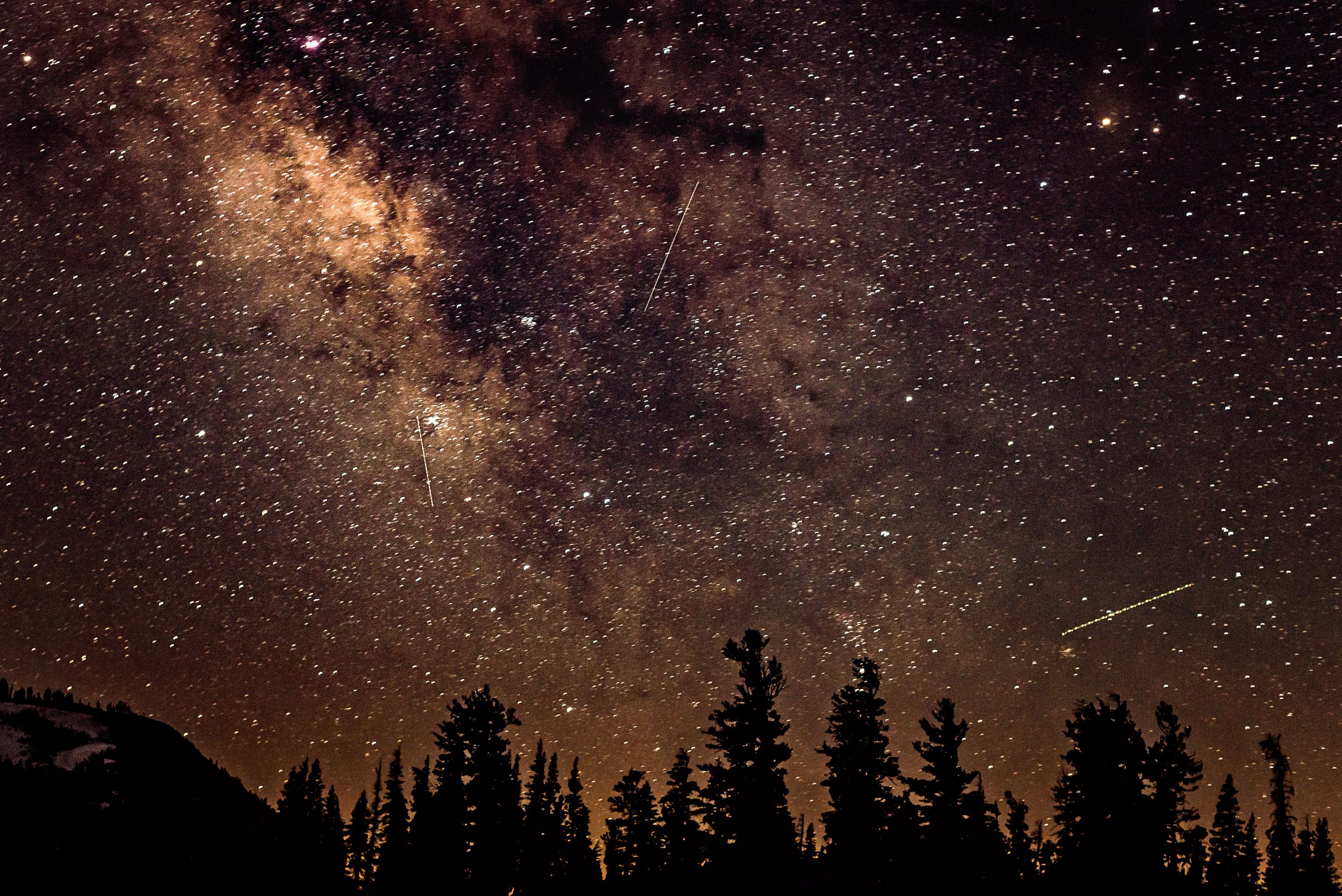 stargazing under the milky way, desolation wilderness, heidi harting photography