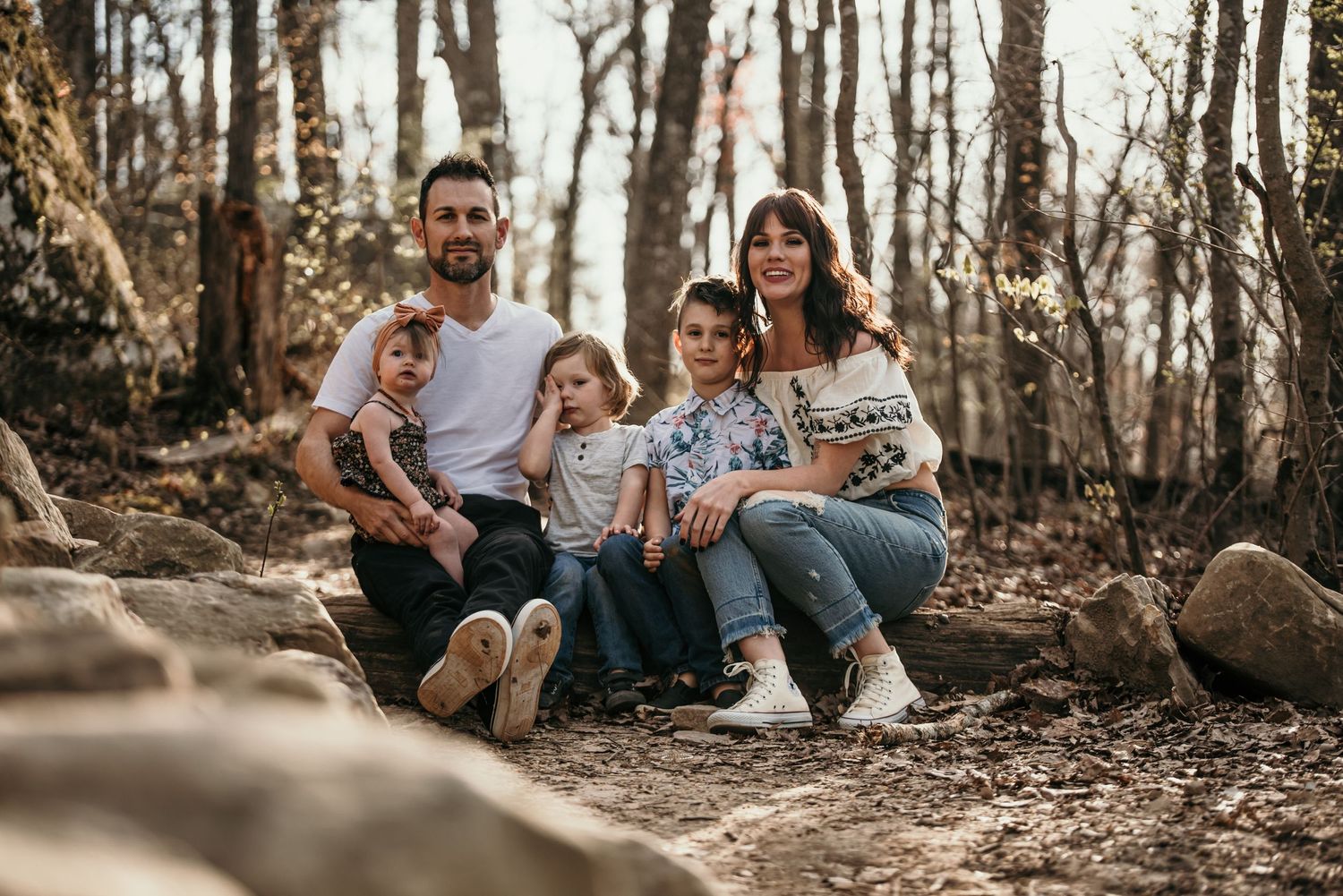 family photography session at Moss Rock Preserve