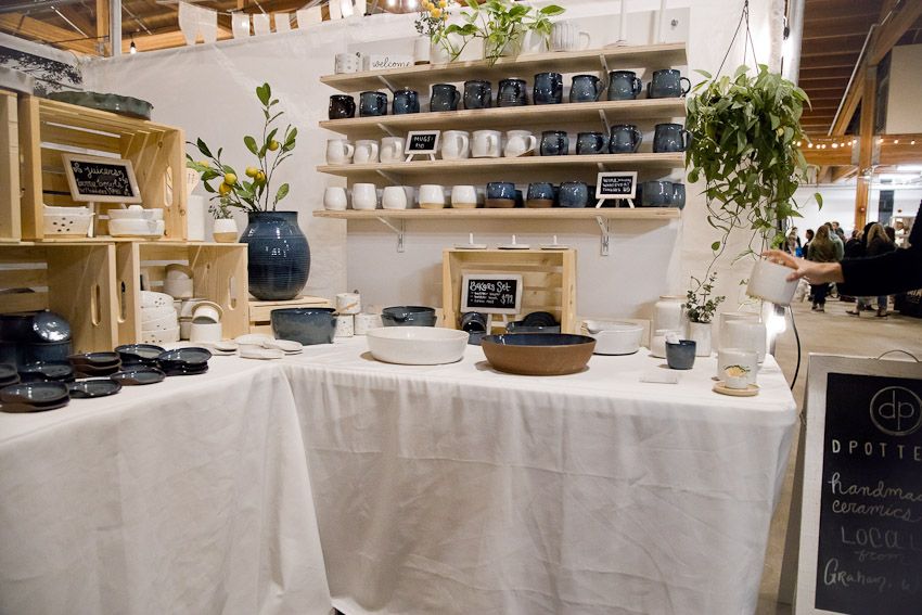 Pinology Puyallup D Pottery hand made ceramics on pottery wheel booth