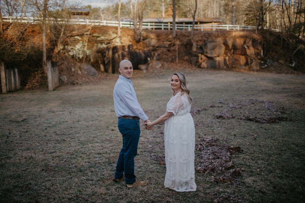 NC engagement photographer Valdese photographer waterfall adventure engagement north carolina elopement adventure photos