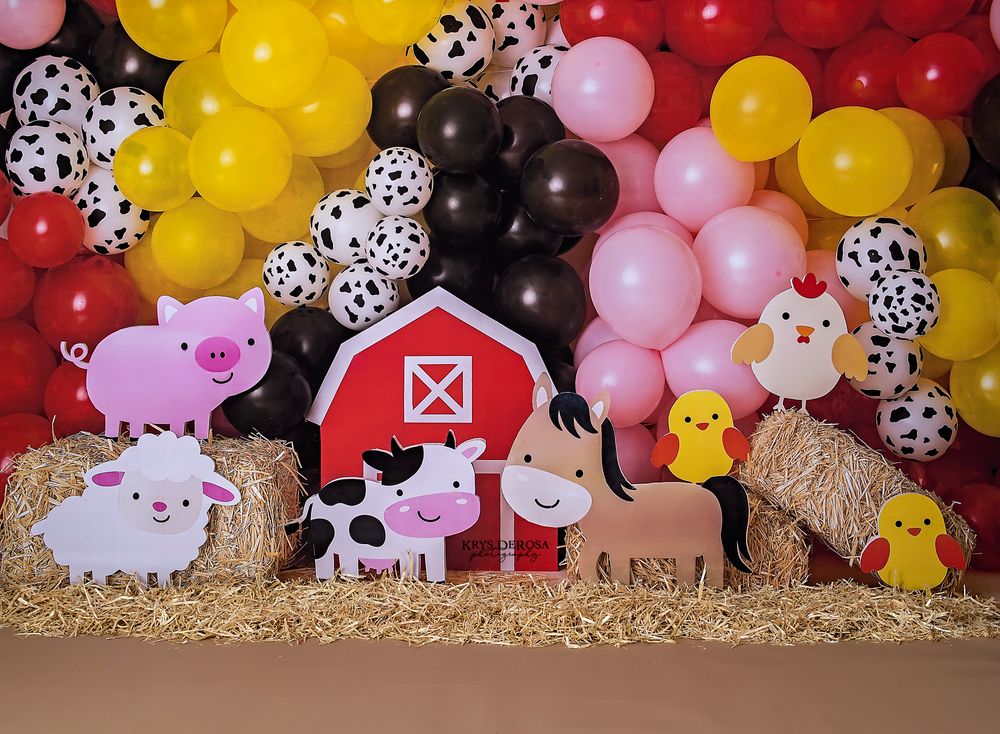 barn yard animal cow pig sheep chick
