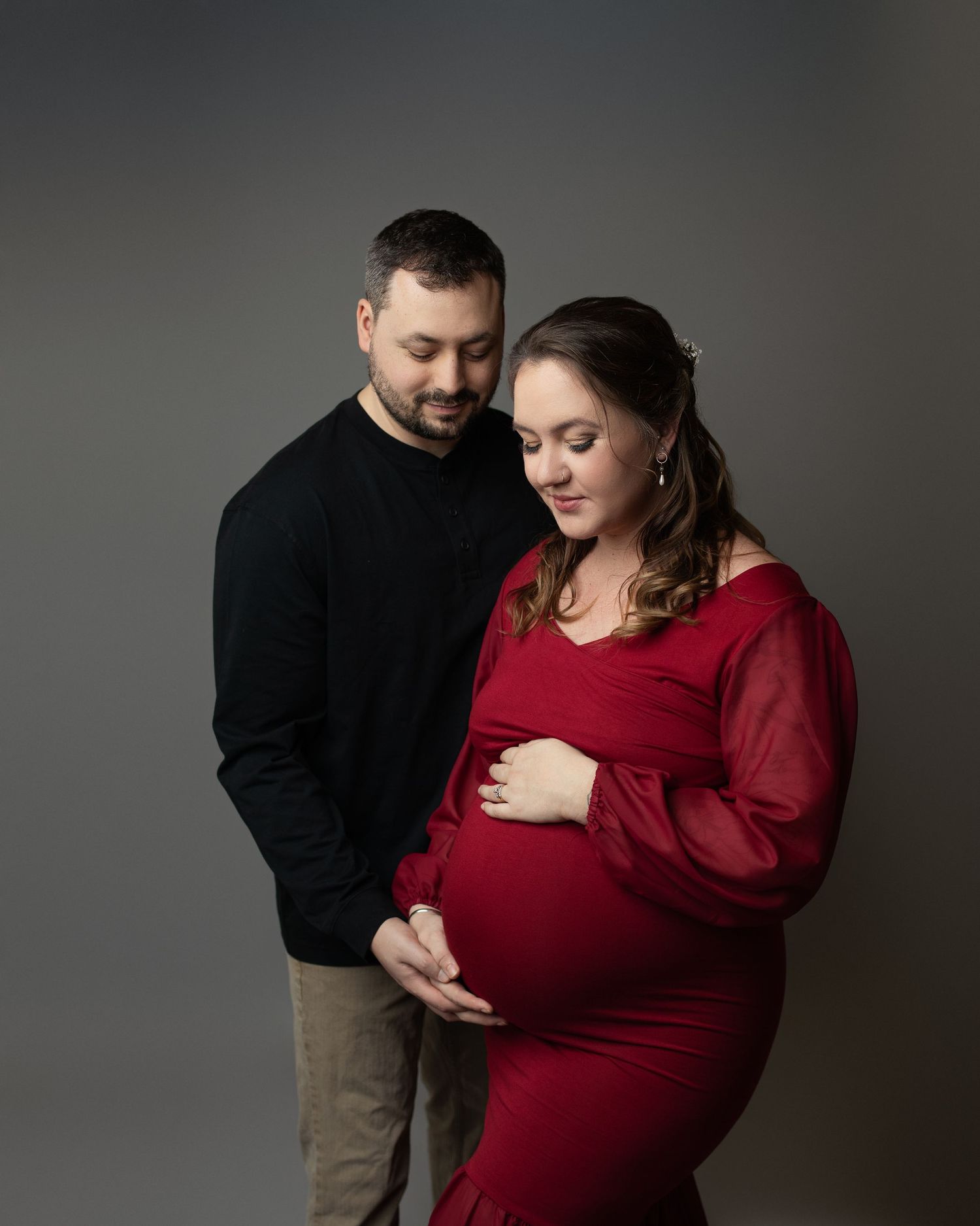 Professional maternity photo with husband