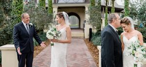 father of the bride first look, bride and father sweet moment