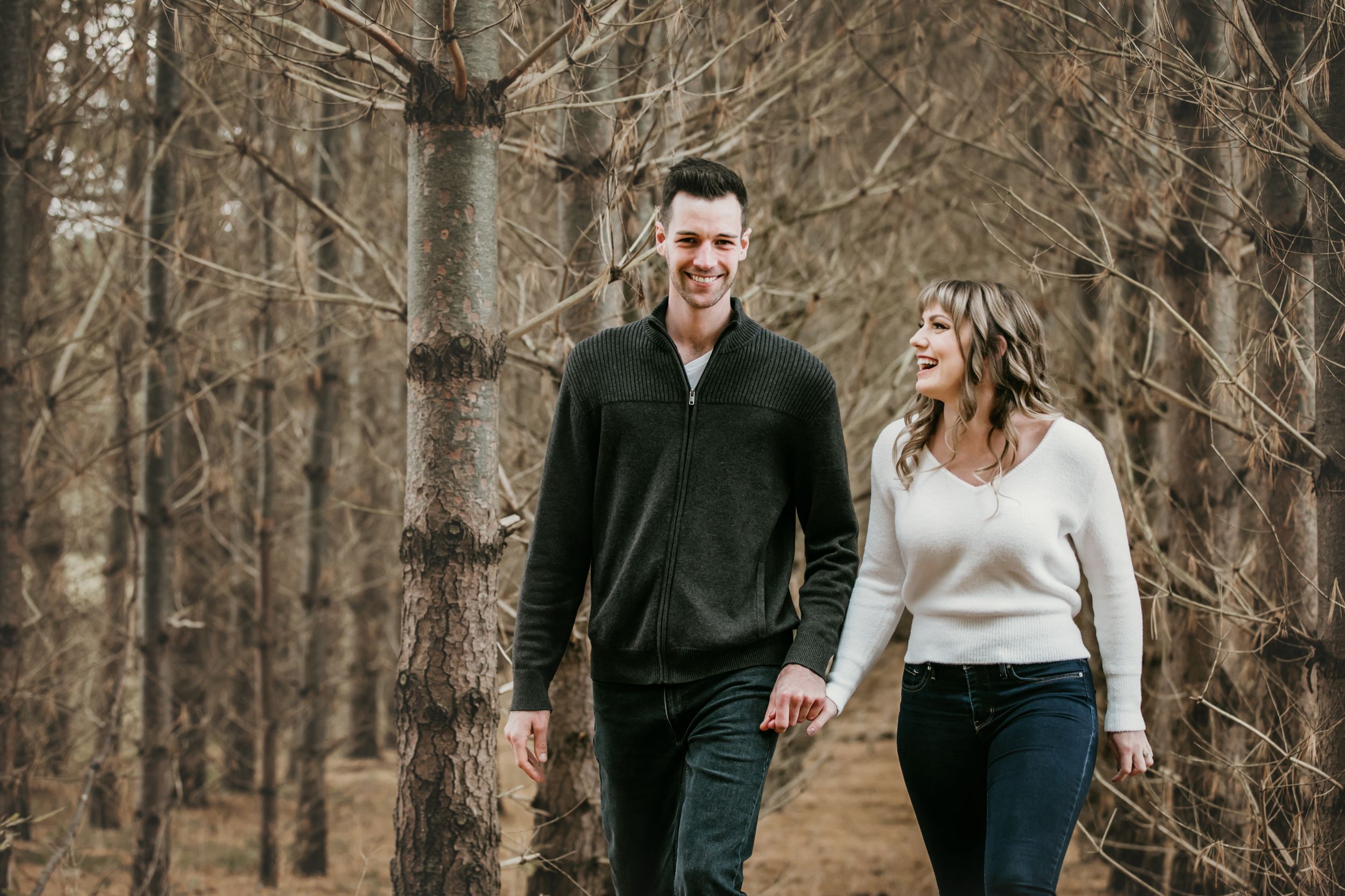 Fall engagement photos at Fanshawe Conservation Area London Ontario by photographer Shawn Van Daele