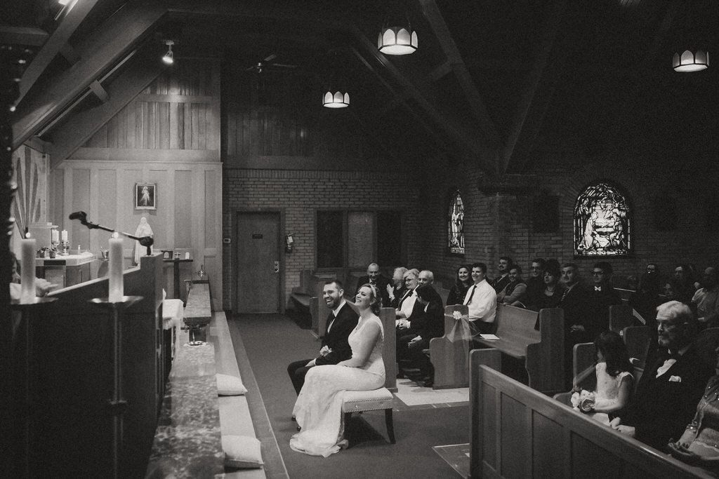 Bride and groom exchanging vows during a romantic outdoor wedding ceremony in Banff | Calgary wedding photographer.