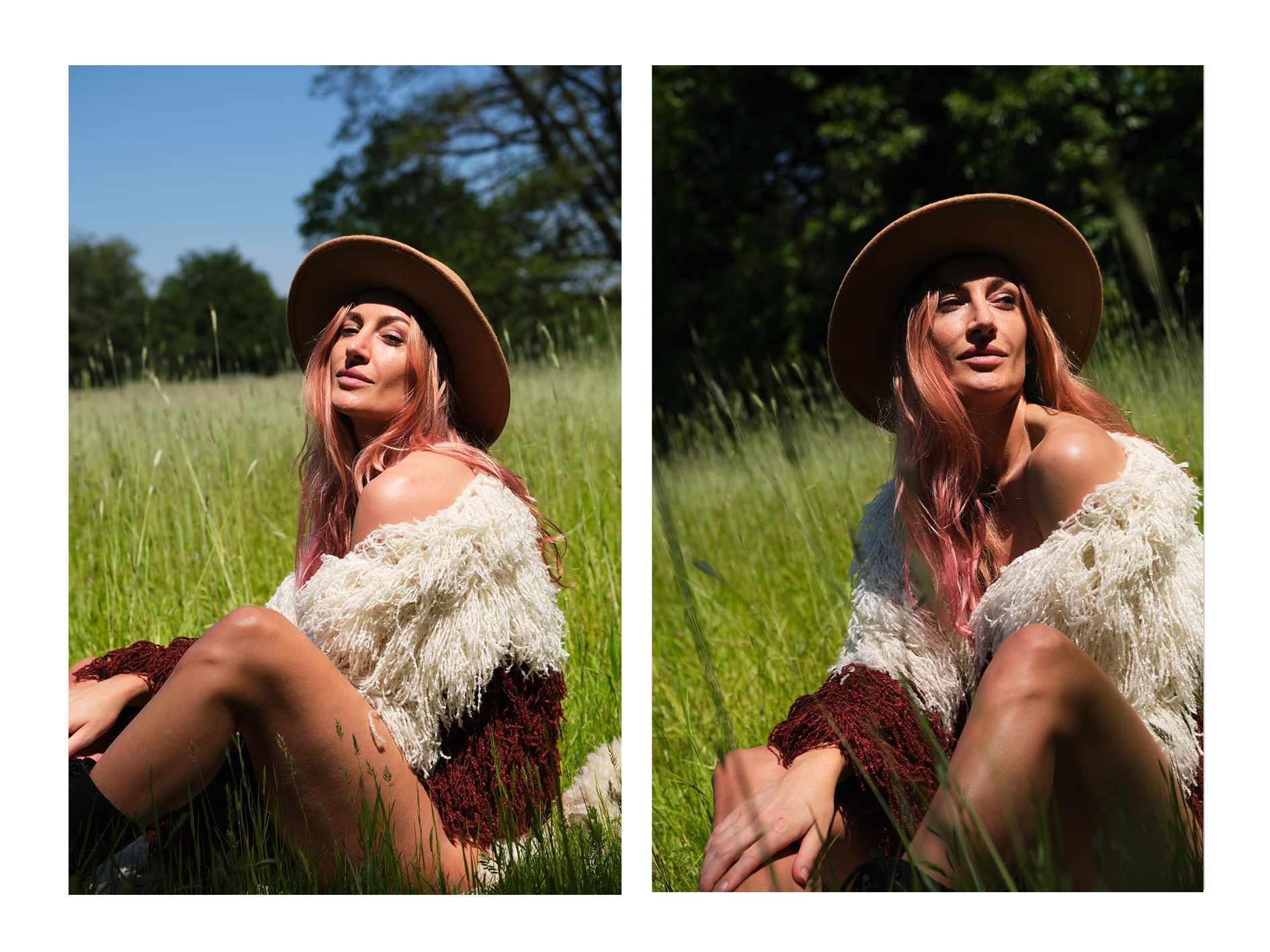 zara vintige vinted buiten blauwe lucht shoot fujixt3 model kamera express driftersandlovers scotch and soda pinkhair