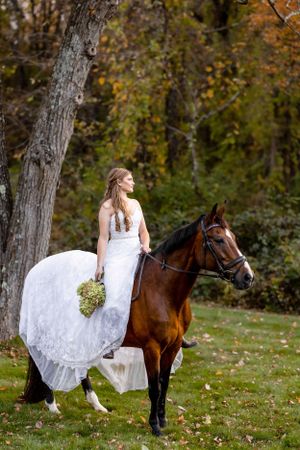 fairytale wedding theme horse and rider photoshoot