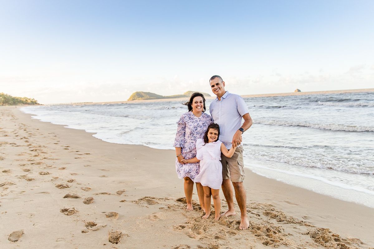 Family photos at Palm Cove Beach Cairns