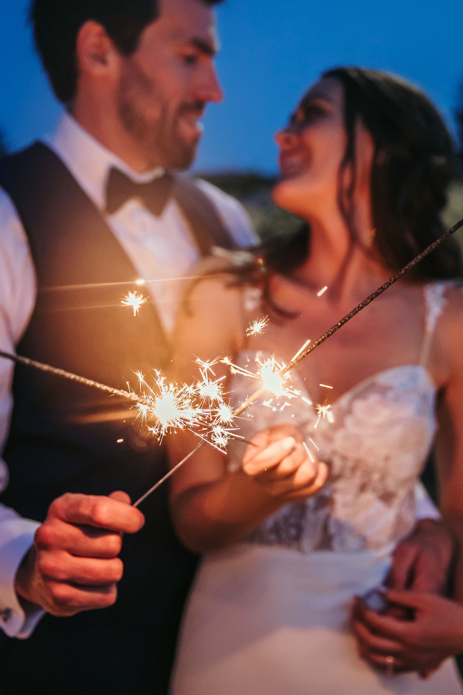 Whistle Bear Golf Club Sparkler Wedding Photos