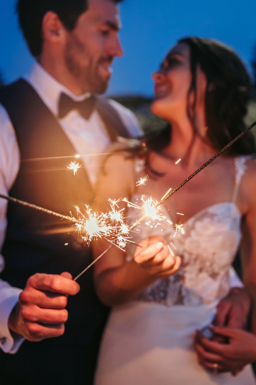 Whistle Bear Golf Club Sparkler Wedding Photos