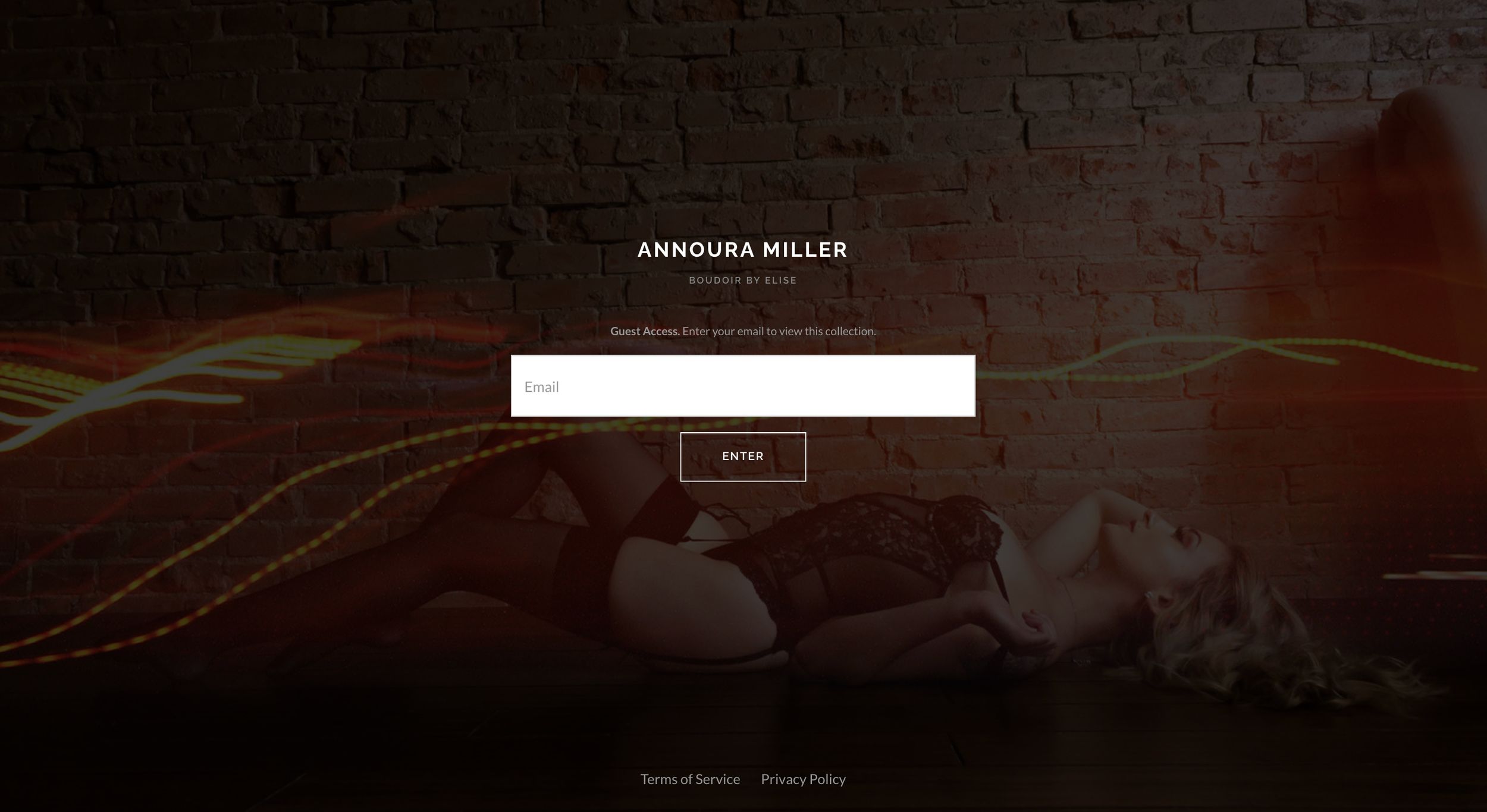 DEPICTING A EMAIL SUBMISSION LOGIN SCREEN FOUND ON THE CLIENTS PAGE ON THIS WEBSITE. BOUDOIR BY ELISE