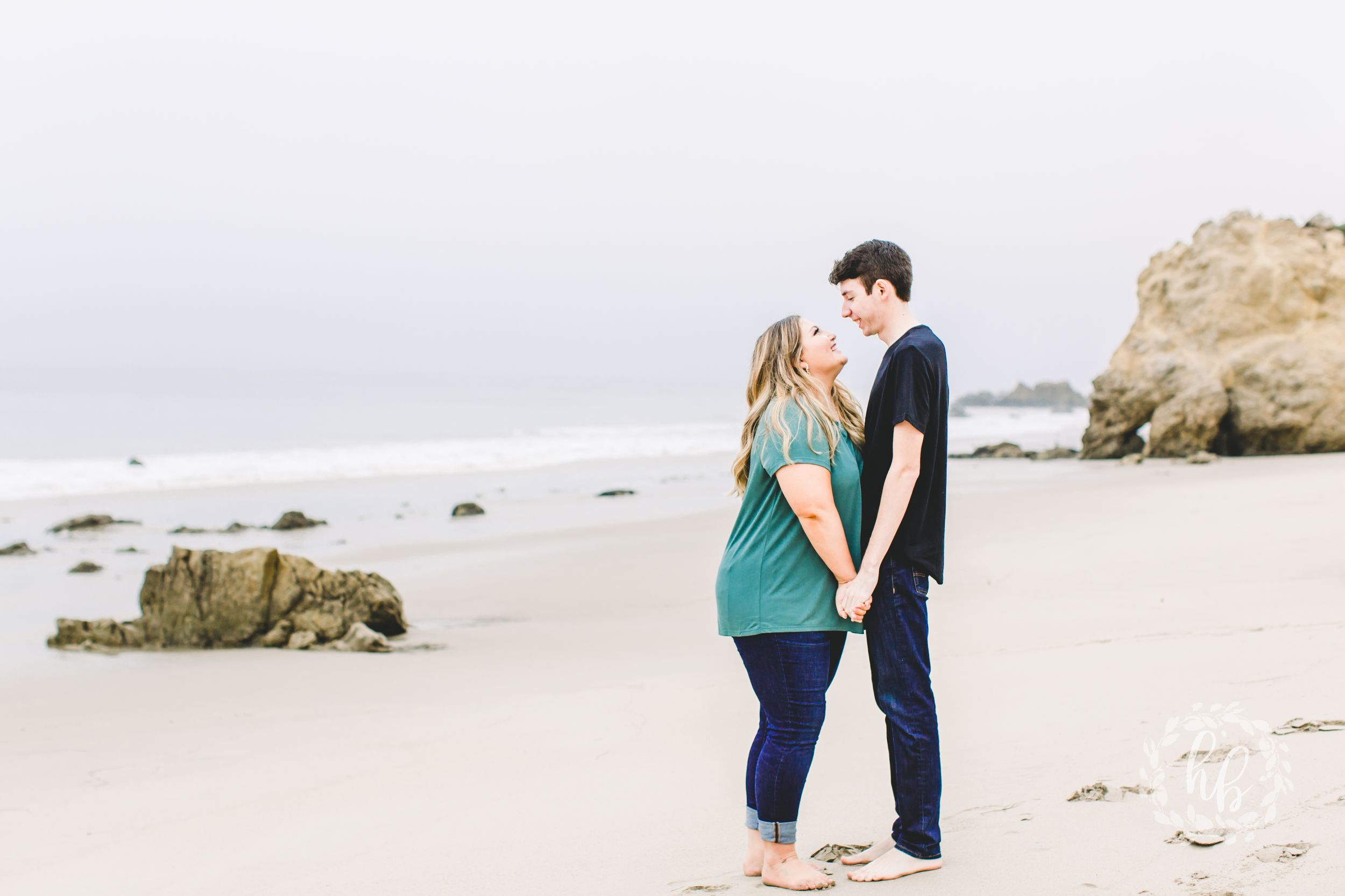 Malibu beach engagement photos