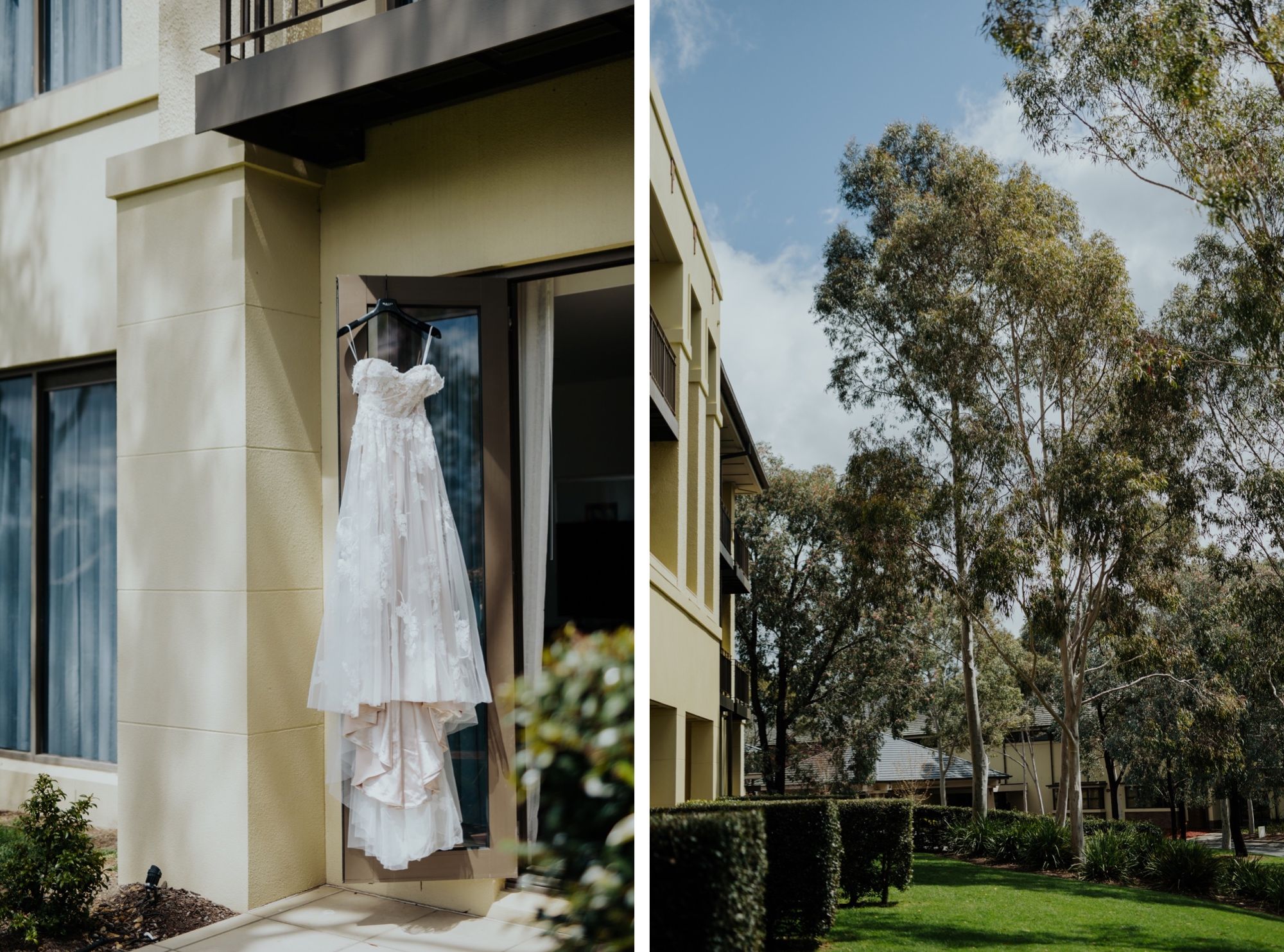 Getting ready for a wedding at Yarra Valley Lodge