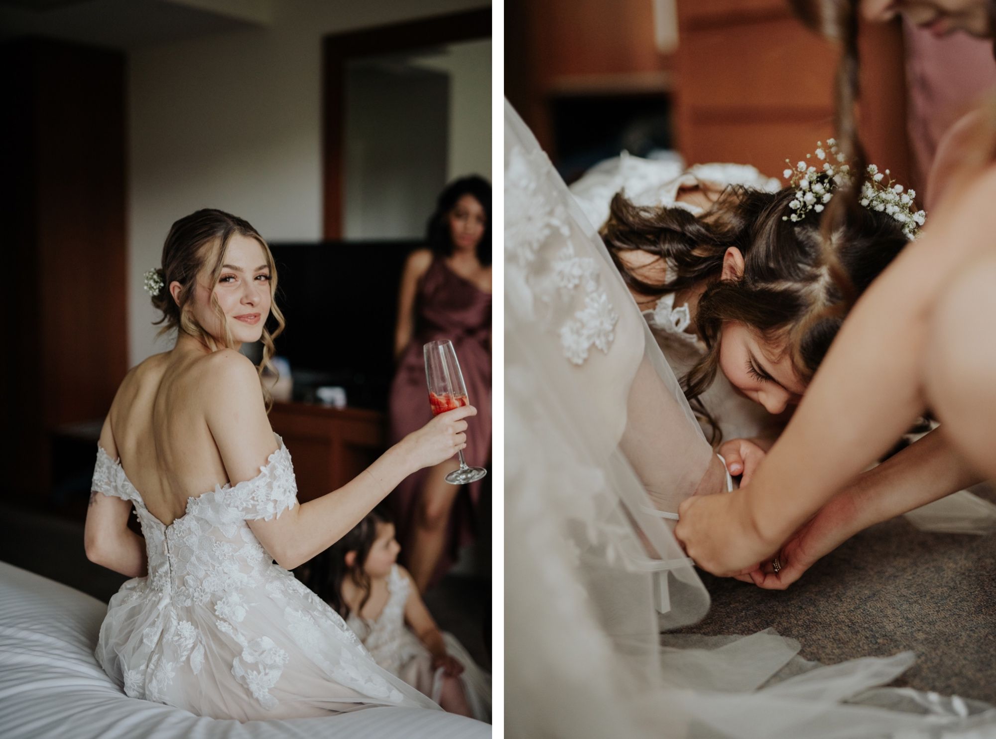 Bride getting ready at Yarra Valley Lodge