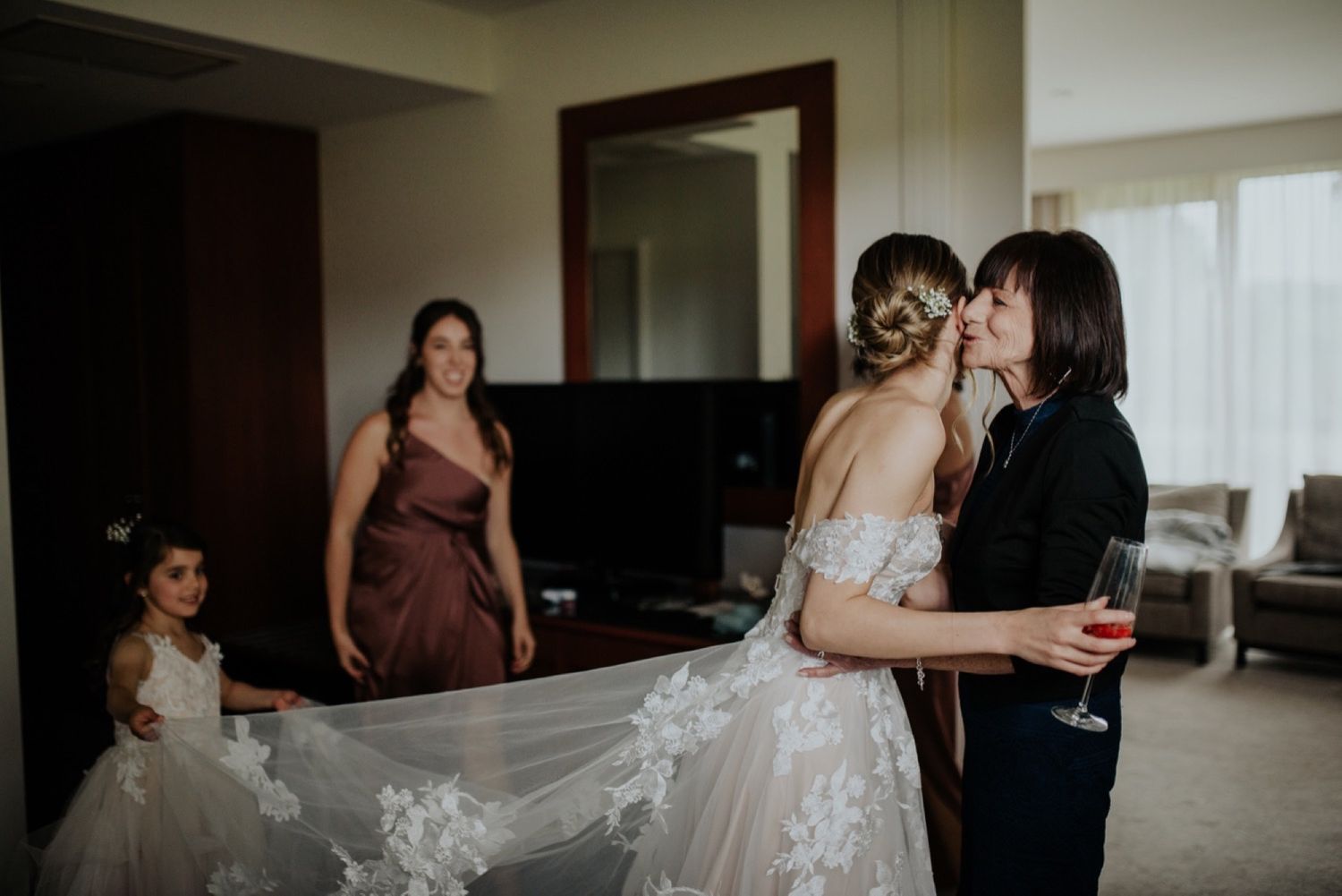 Bride getting ready at Yarra Valley Lodge