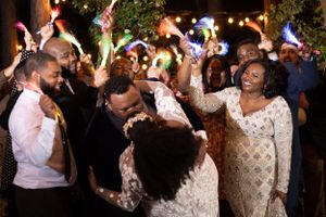 wedding reception send off, sparkler alternatives, wedding reception sends off couple