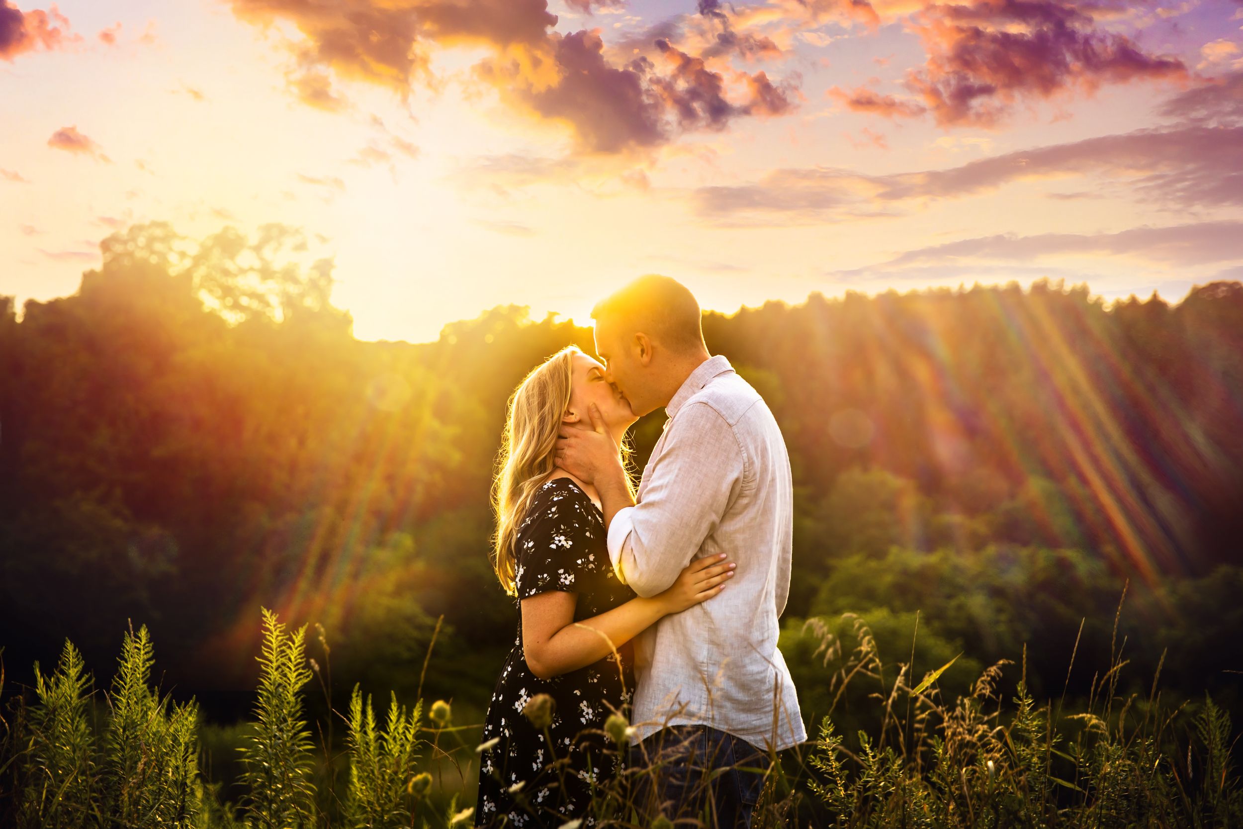 Dreamy summer engagement photos in Dundas and Ancaster Ontario by London wedding photographer Shawn Van Daele