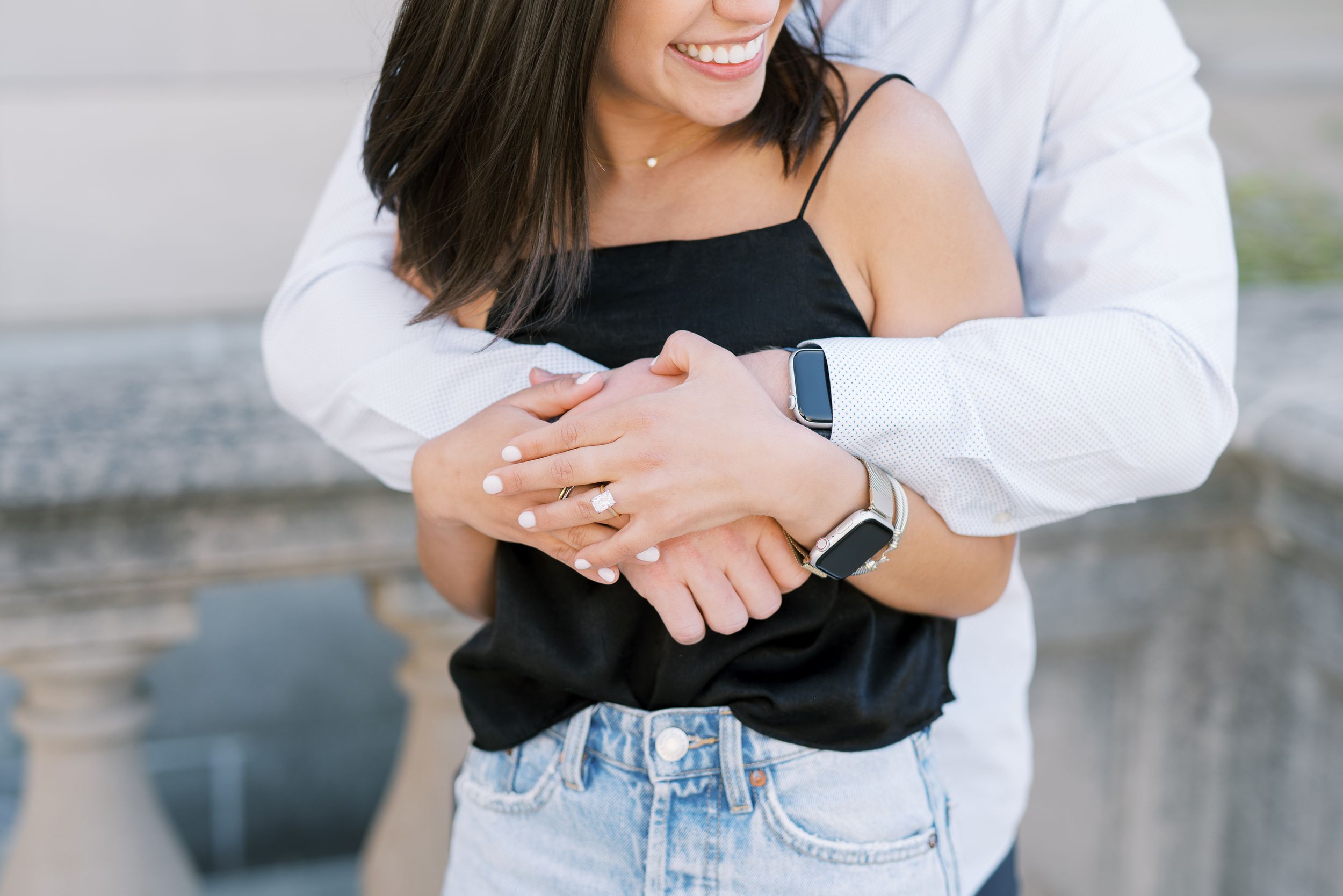 Iowa City, Iowa engagement session in downtown Iowa City at the pentacrest