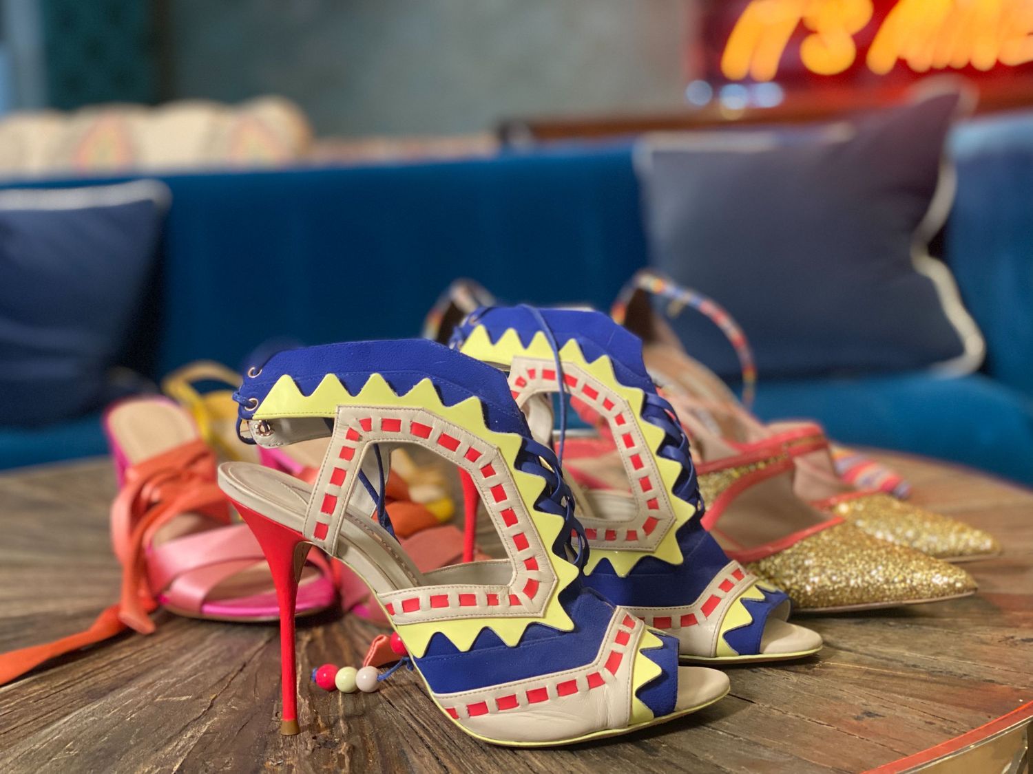 shoe props for a magazine photoshoot