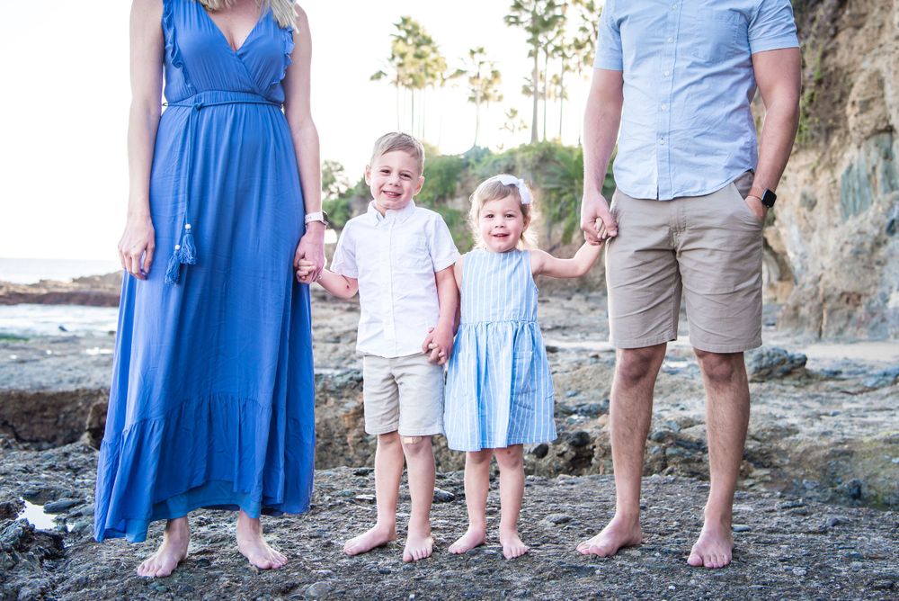 Photo of a family on the beach in Laguna Beach, CA