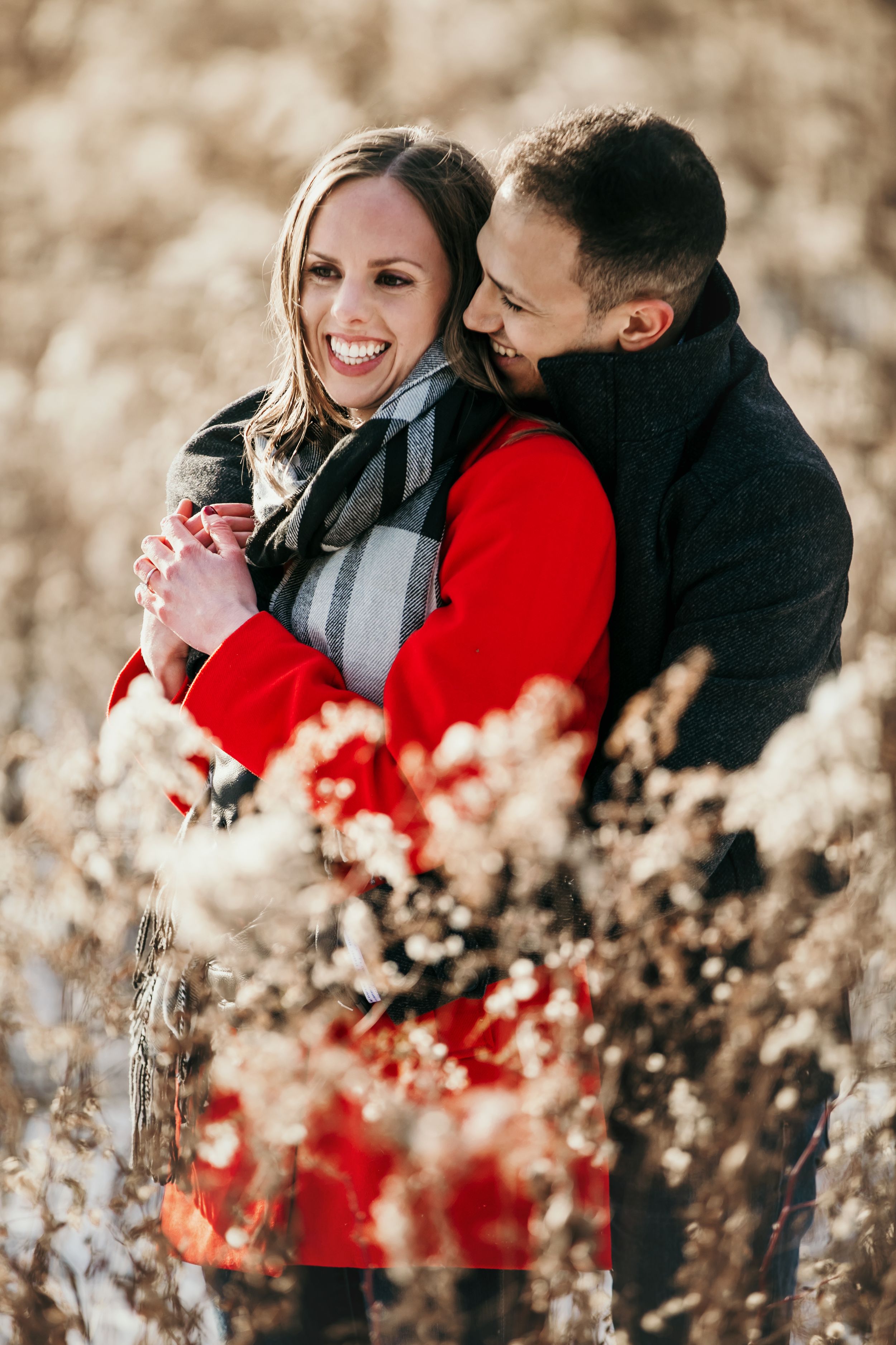 Winter Engagement Photos at Fanshawe Conservation Area London
