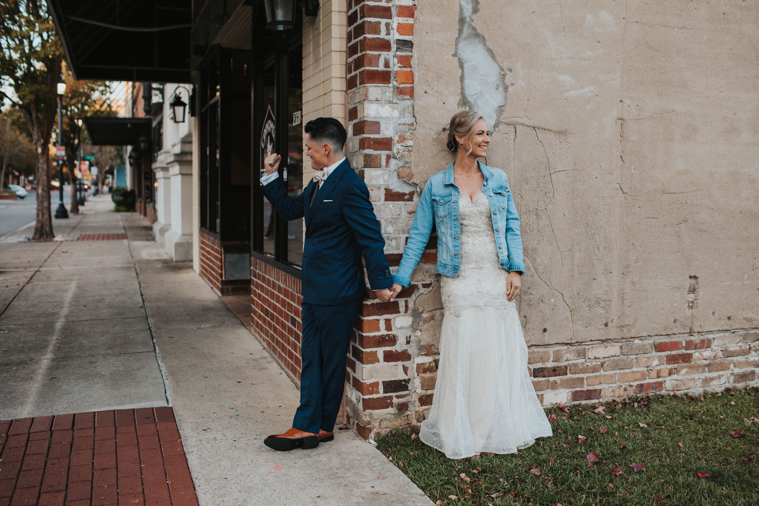 Pre-wedding outside of venue in Greenville, NC