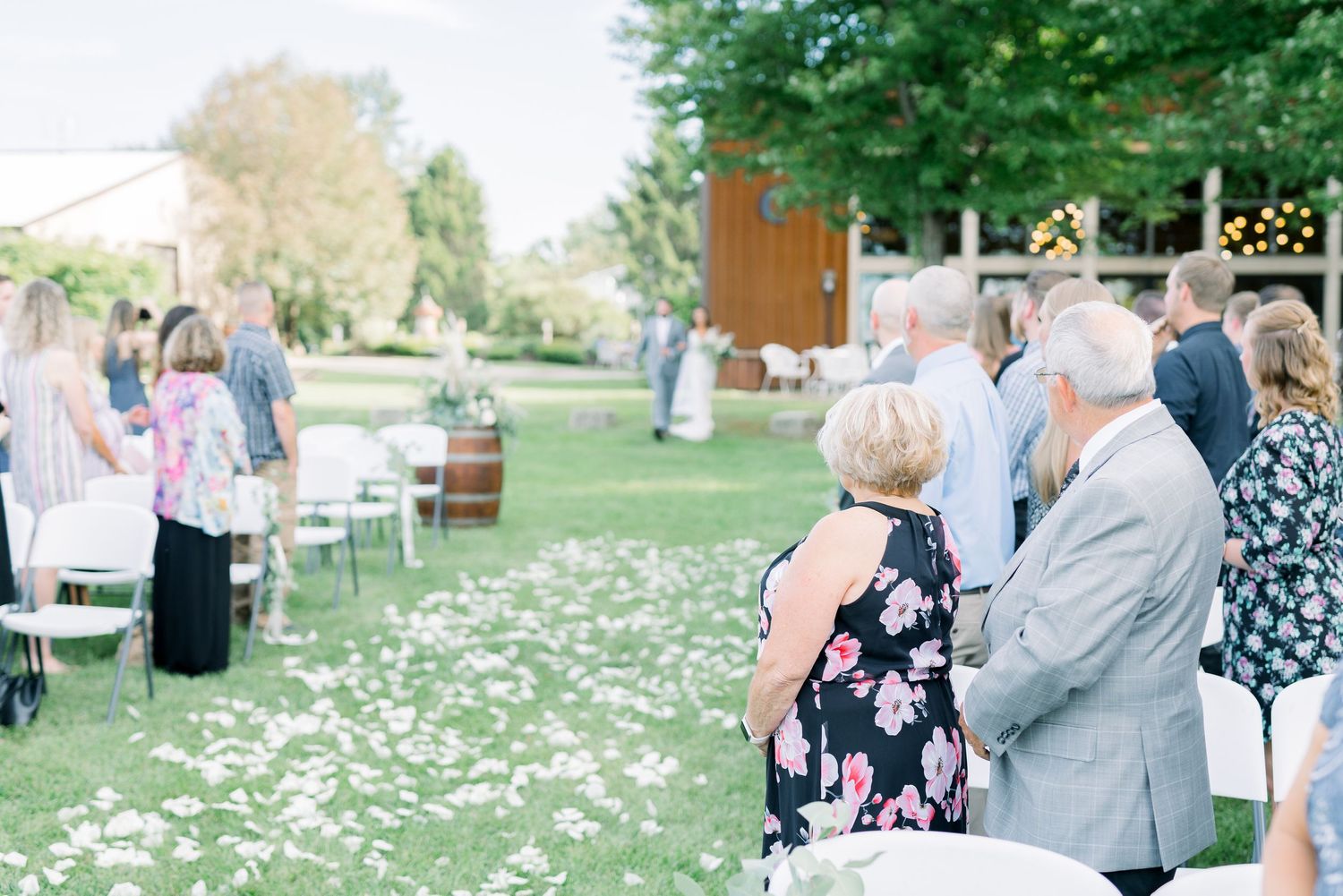 Vineyard photos with white willow events at Prairie Moon Winery wedding in Ames, Iowa