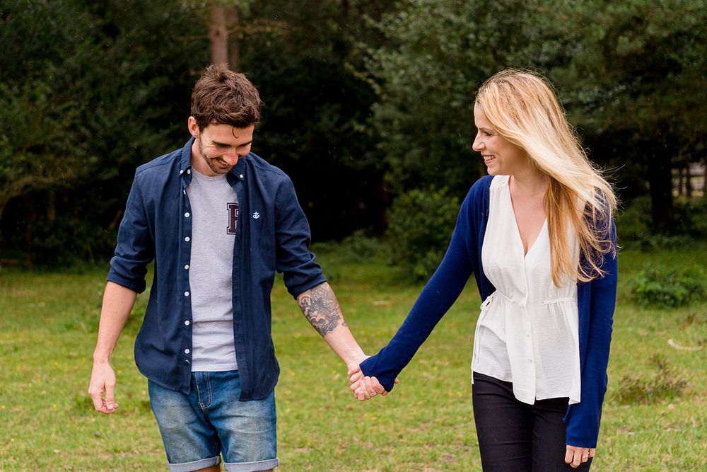 fun natural engagement sessions