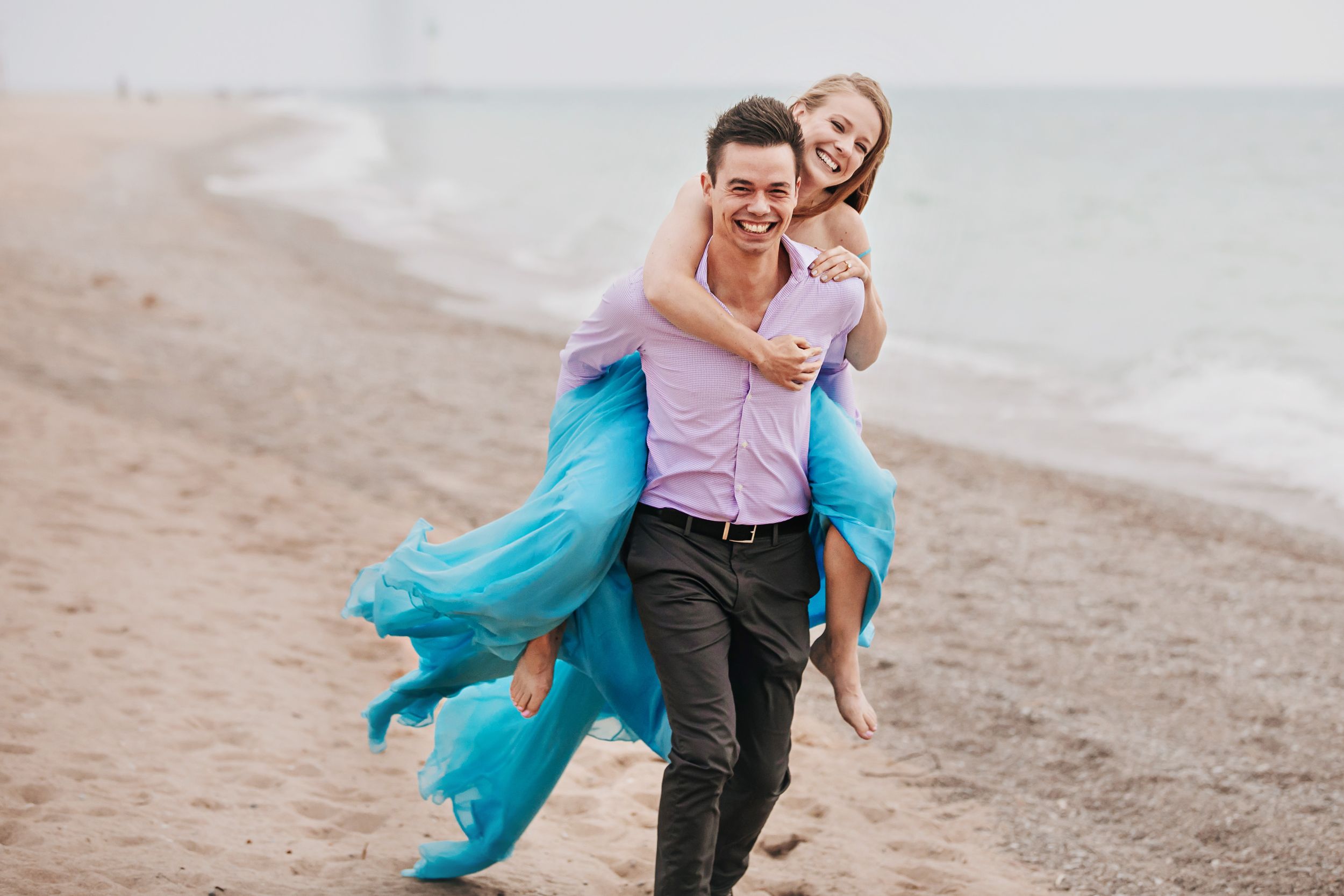Grand Bend Beach Ontario engagement photos by Shawn Van Daele