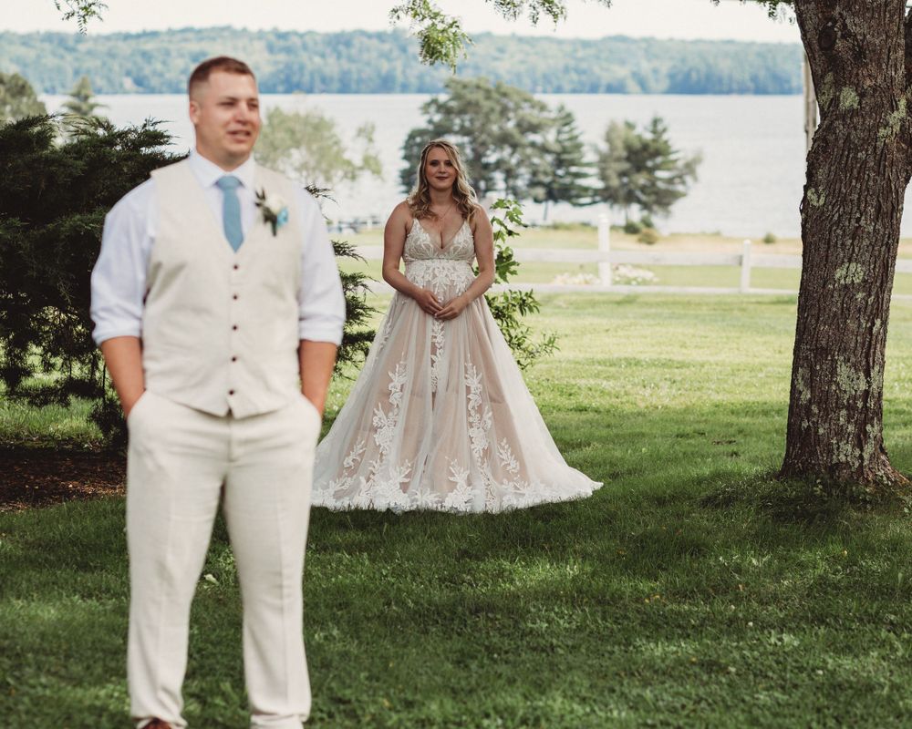 Professional wedding photo - first look