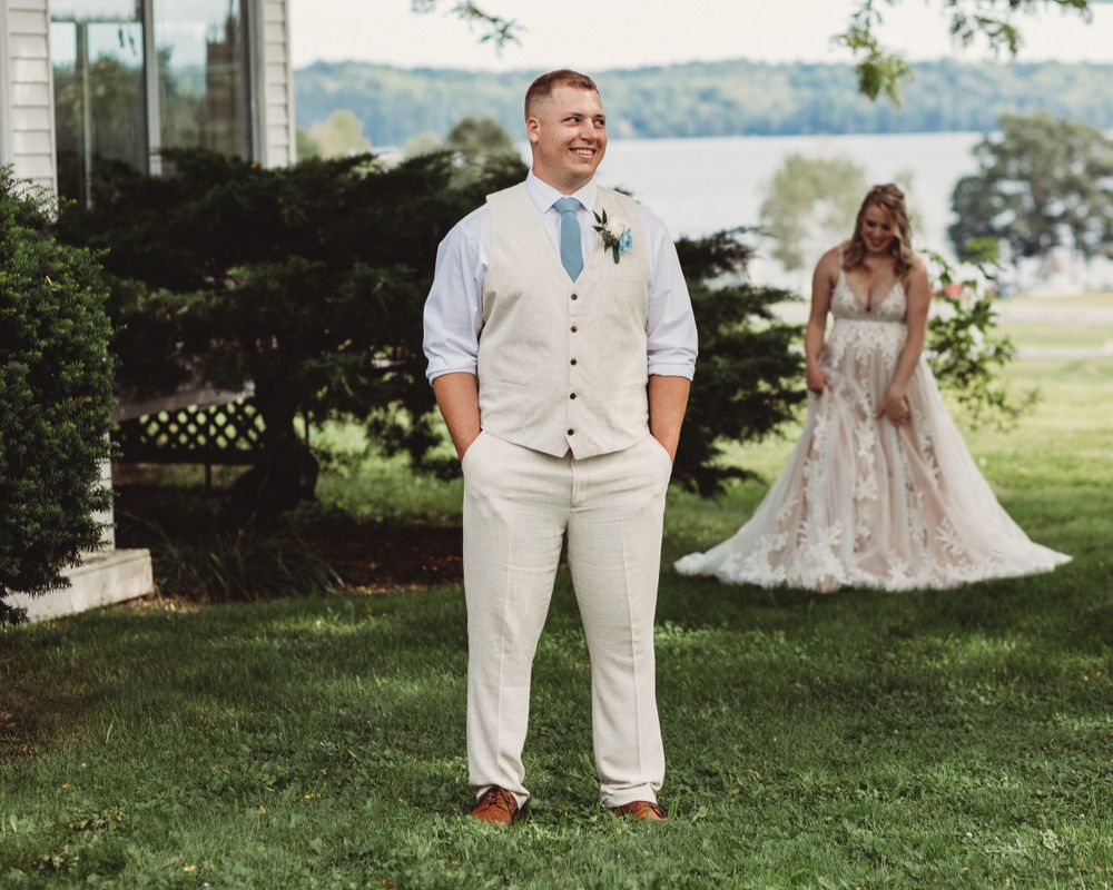 Professional wedding photo - first look