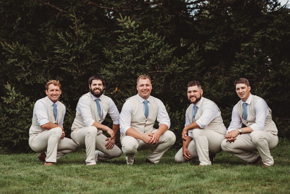 Professional wedding photo - groomsmen