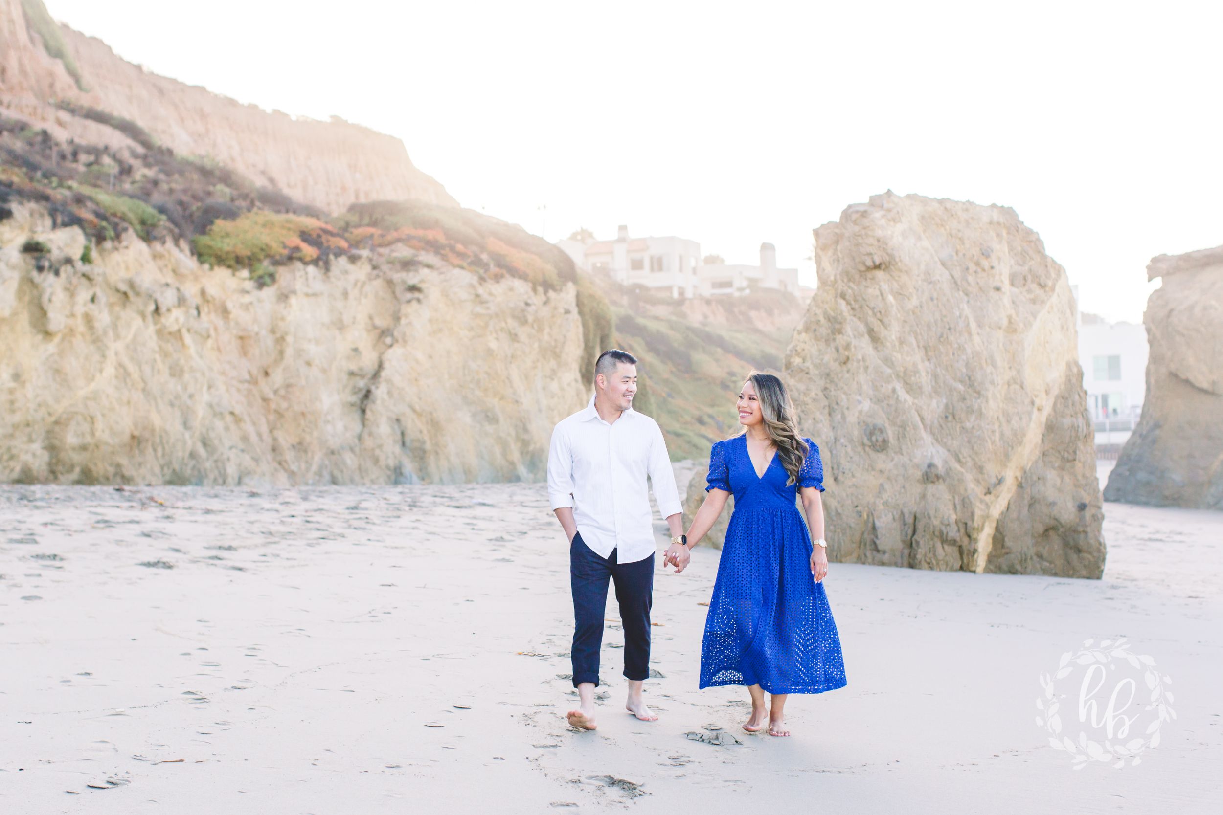 Malibu beach engagement photos