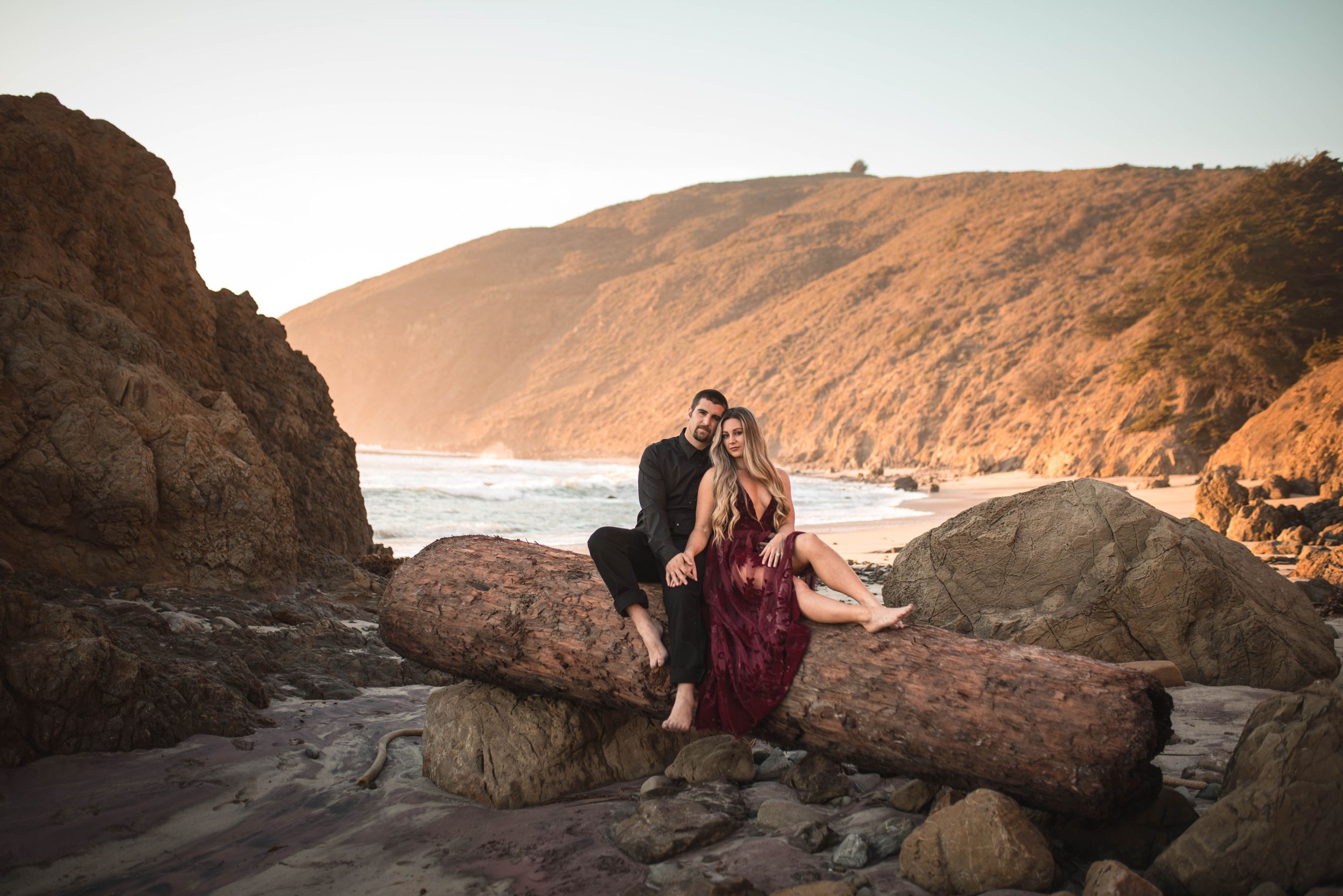 Big Sur Pfeiffer Beach Engagement Elopement Session Photoshoot Carmel Monterey Bay Bay Area California Adventure