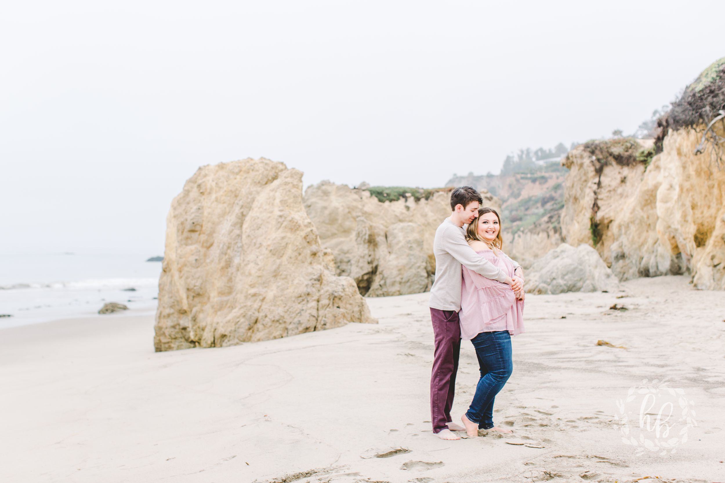Malibu beach engagement photos