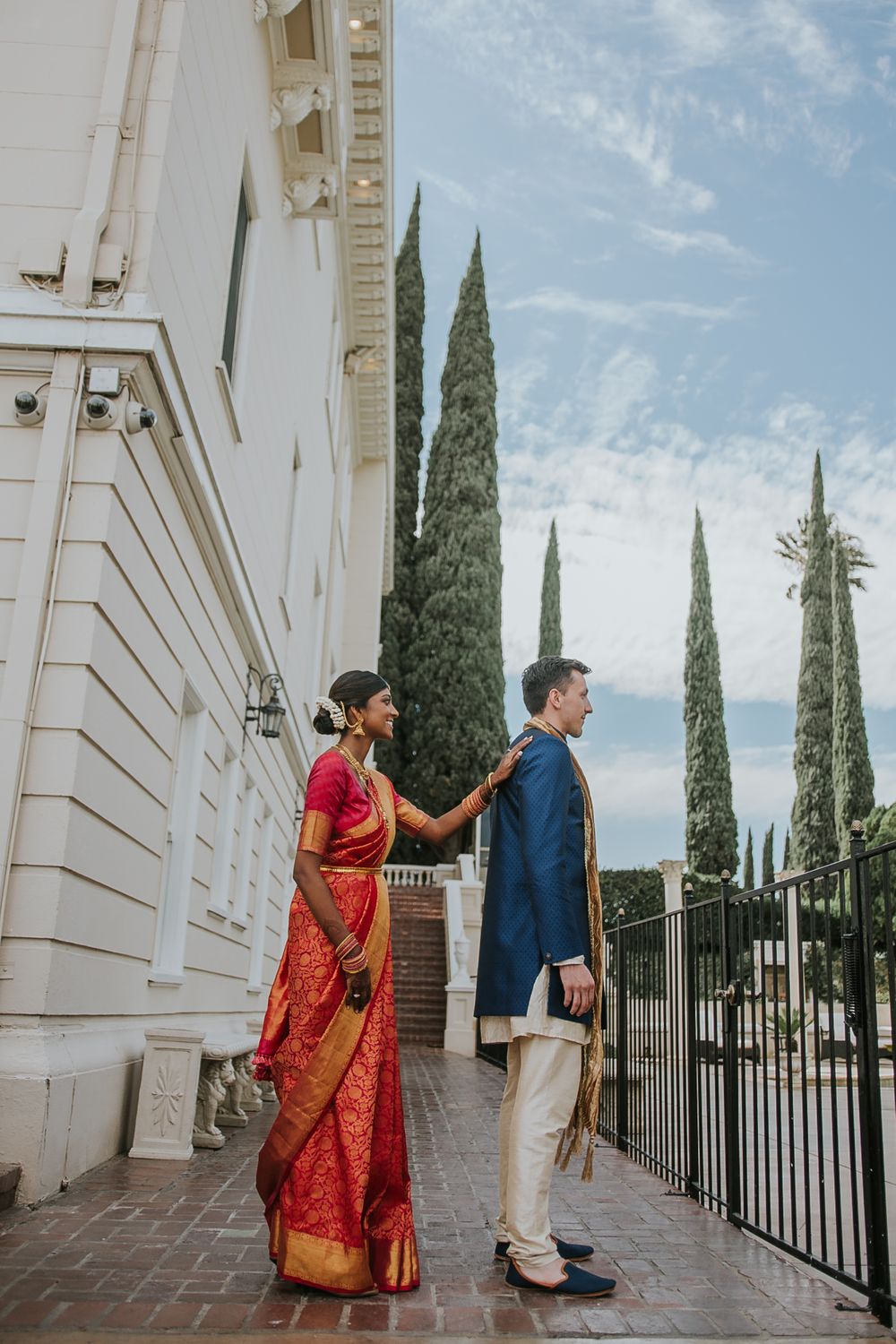 rebecca skidgle photography northen california napa wedding photographer first look bride groom romantic indian