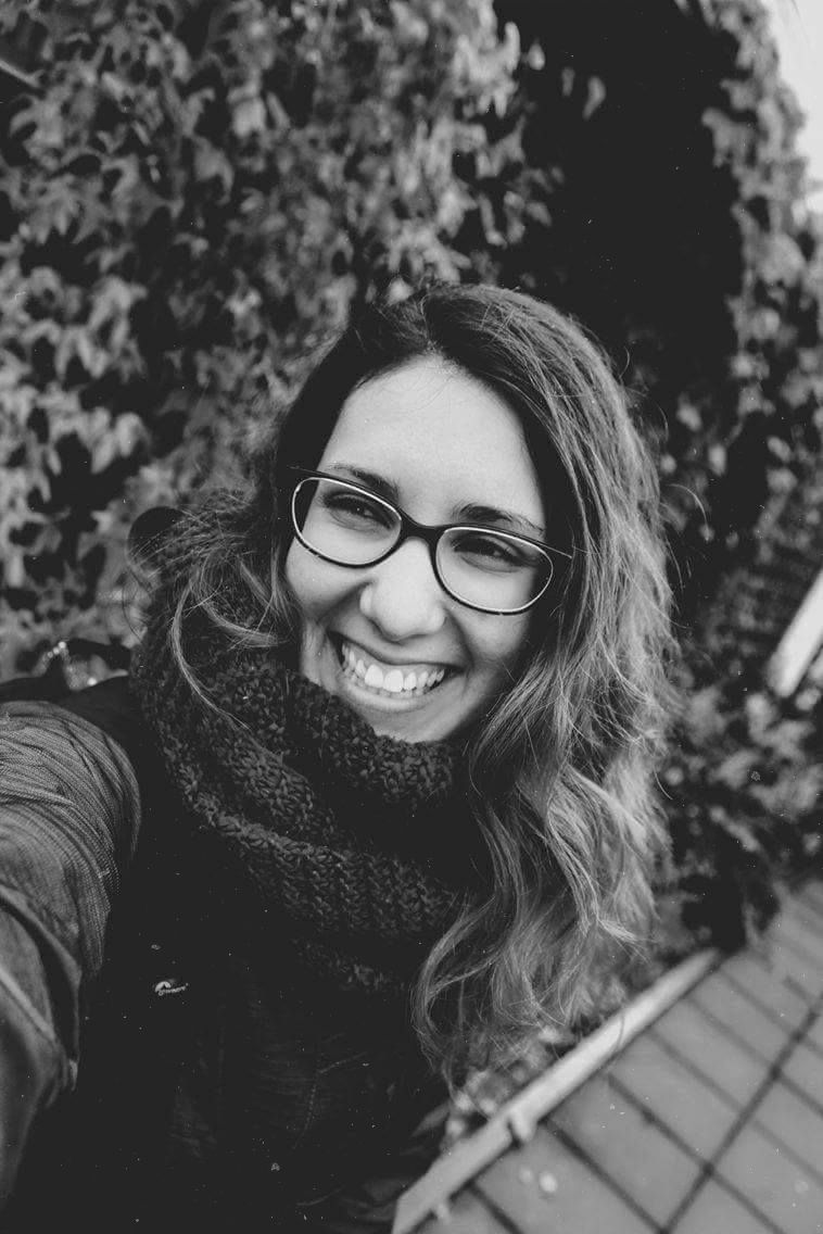 Black and white portrait of the photographer Raphaelle Granger taken in Iceland