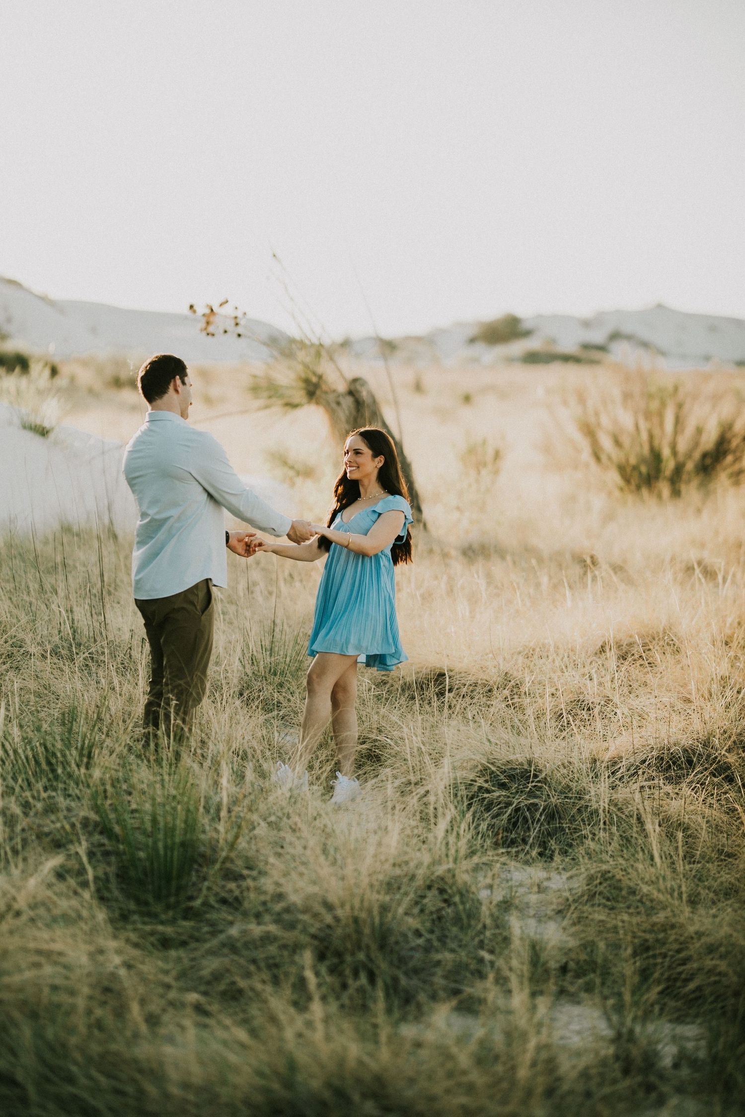 dreamy couples session at white sands park in new mexico